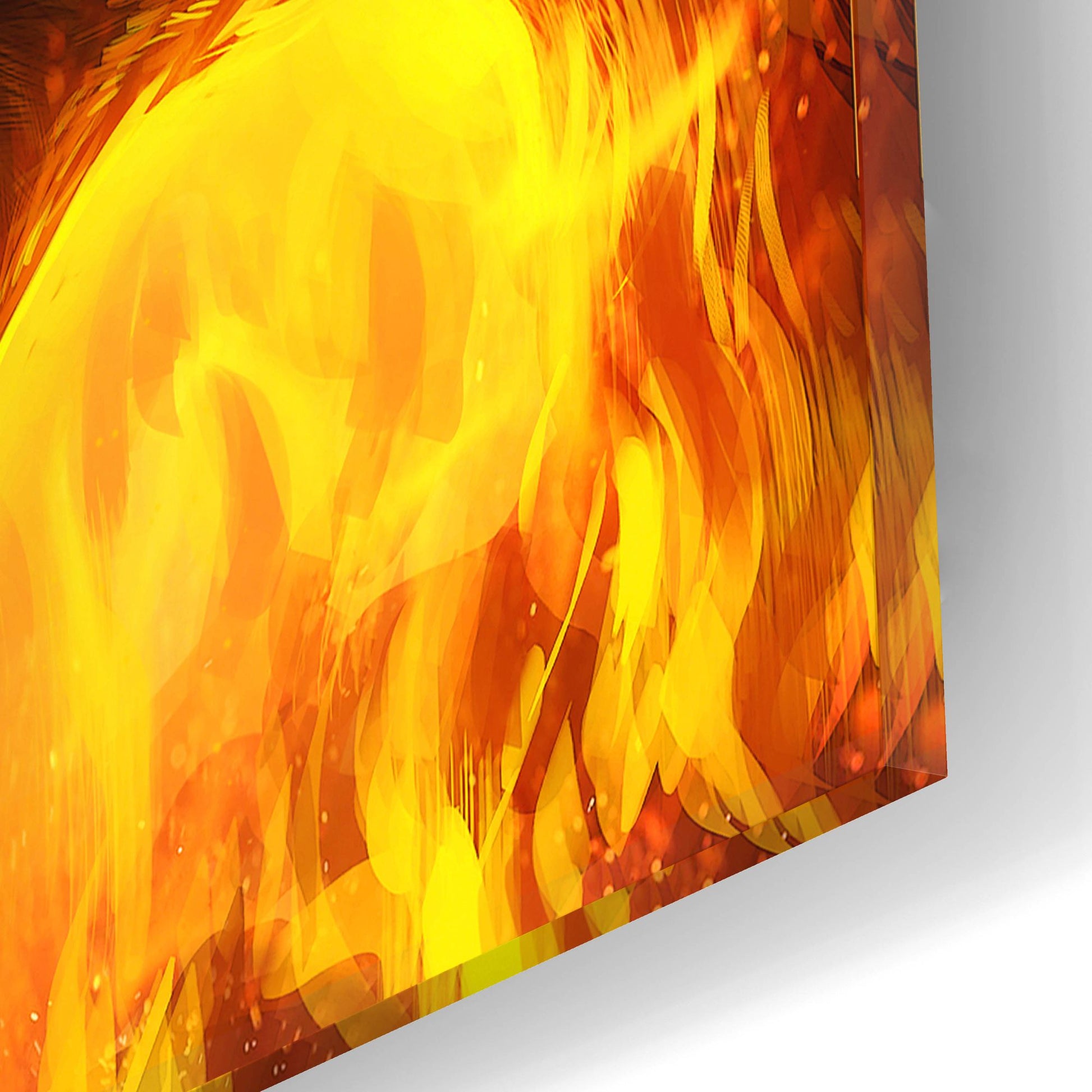 Epic Art 'Fire and Ice' by JoJoesArt, Acrylic Glass Wall Art,16x12