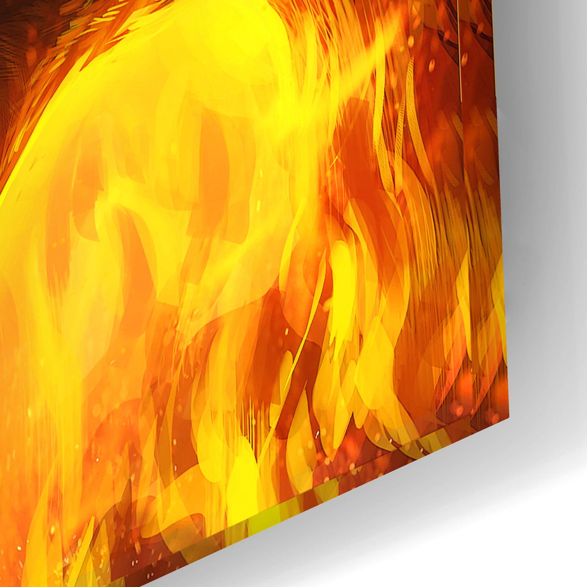 Epic Art 'Fire and Ice' by JoJoesArt, Acrylic Glass Wall Art,24x16