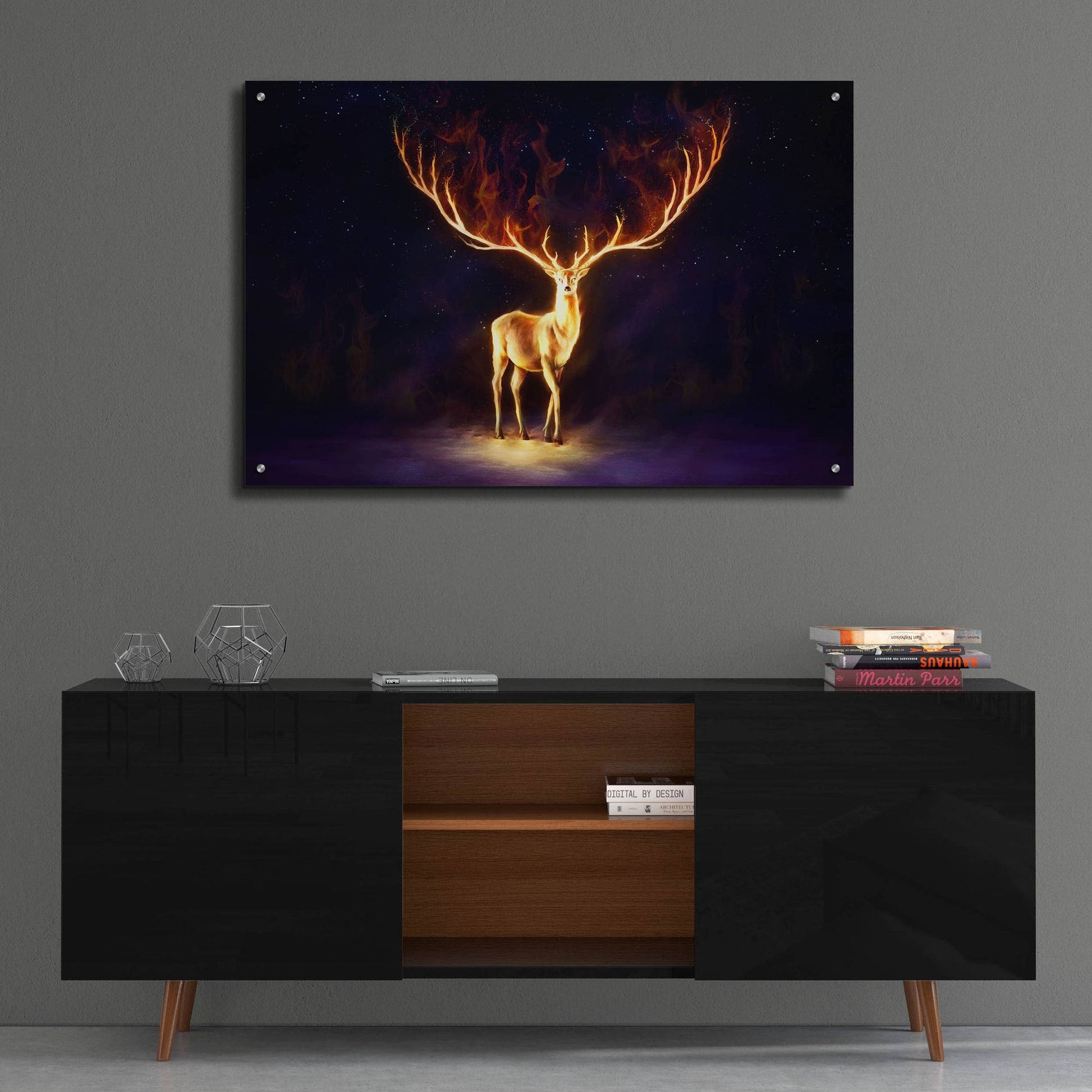 Epic Art 'Firewalker' by JoJoesArt, Acrylic Glass Wall Art,36x24