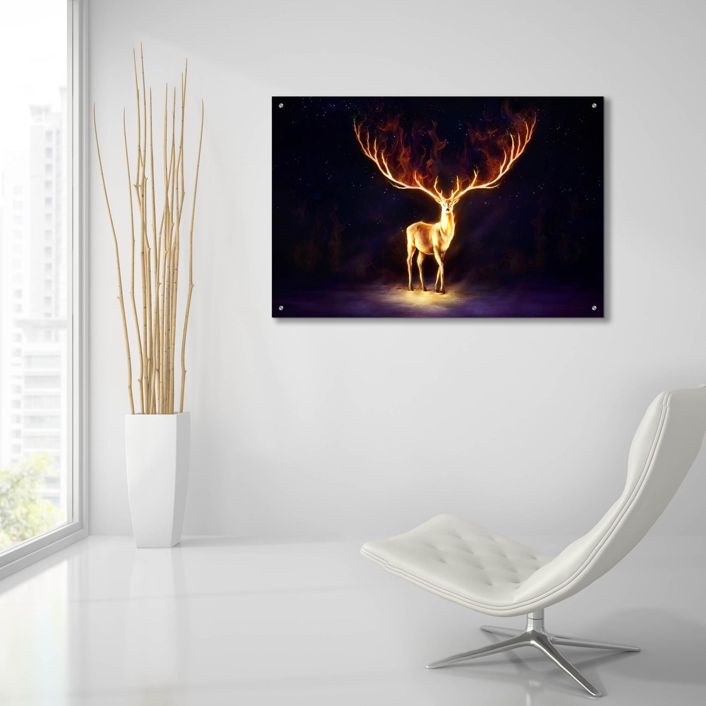 Epic Art 'Firewalker' by JoJoesArt, Acrylic Glass Wall Art,36x24