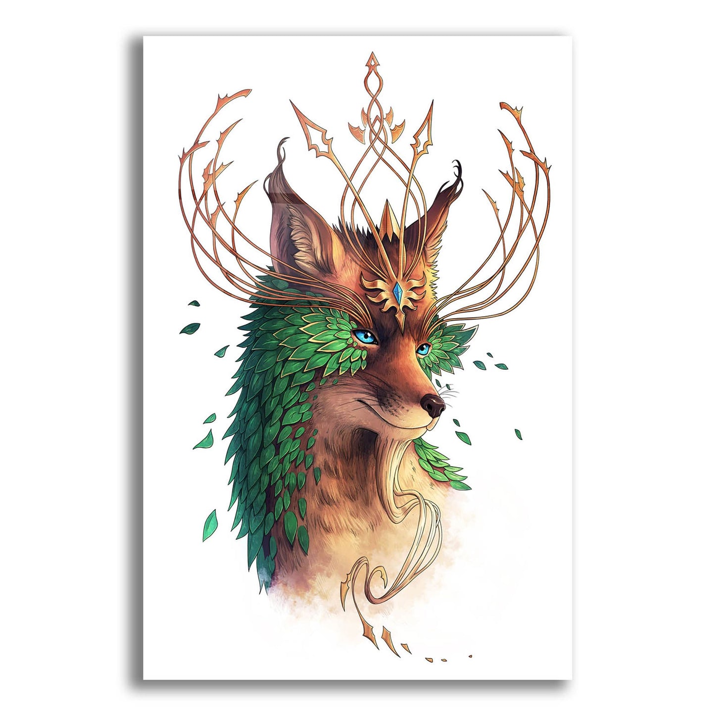 Epic Art 'Fox Colored' by JoJoesArt, Acrylic Glass Wall Art,12x16