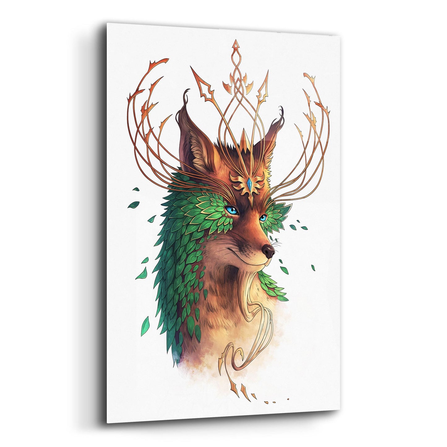Epic Art 'Fox Colored' by JoJoesArt, Acrylic Glass Wall Art,16x24