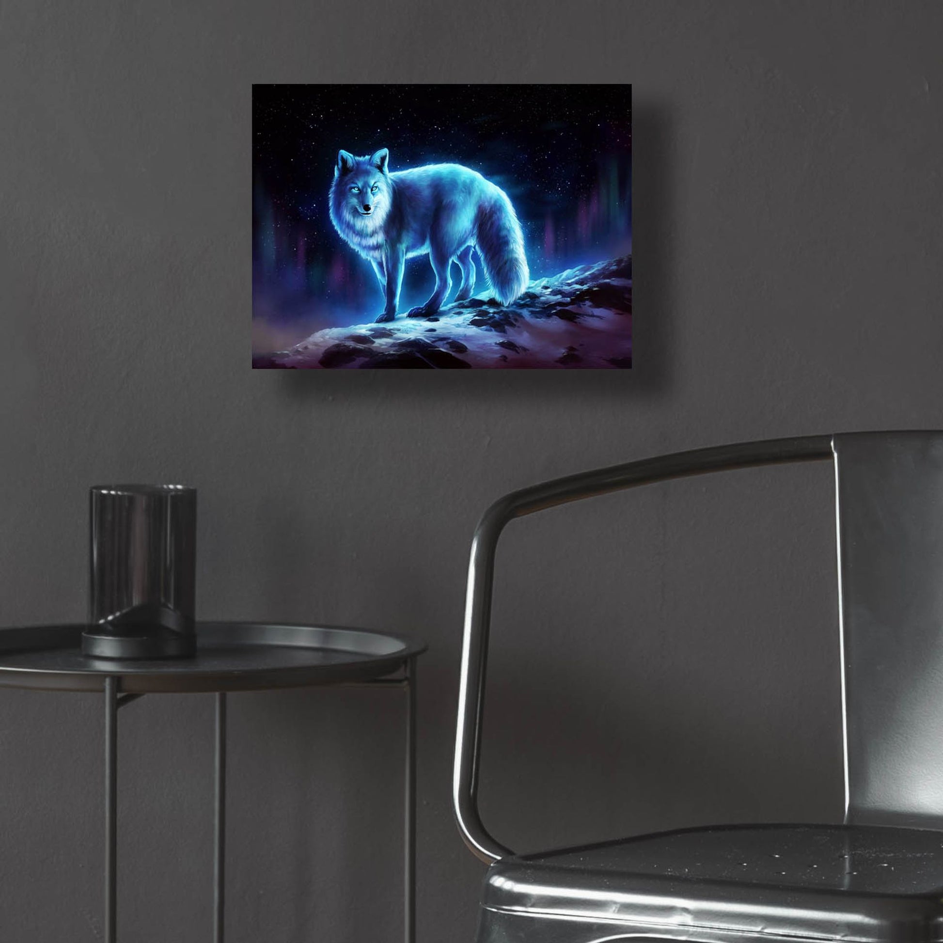 Epic Art 'Ice Fox' by JoJoesArt, Acrylic Glass Wall Art,16x12