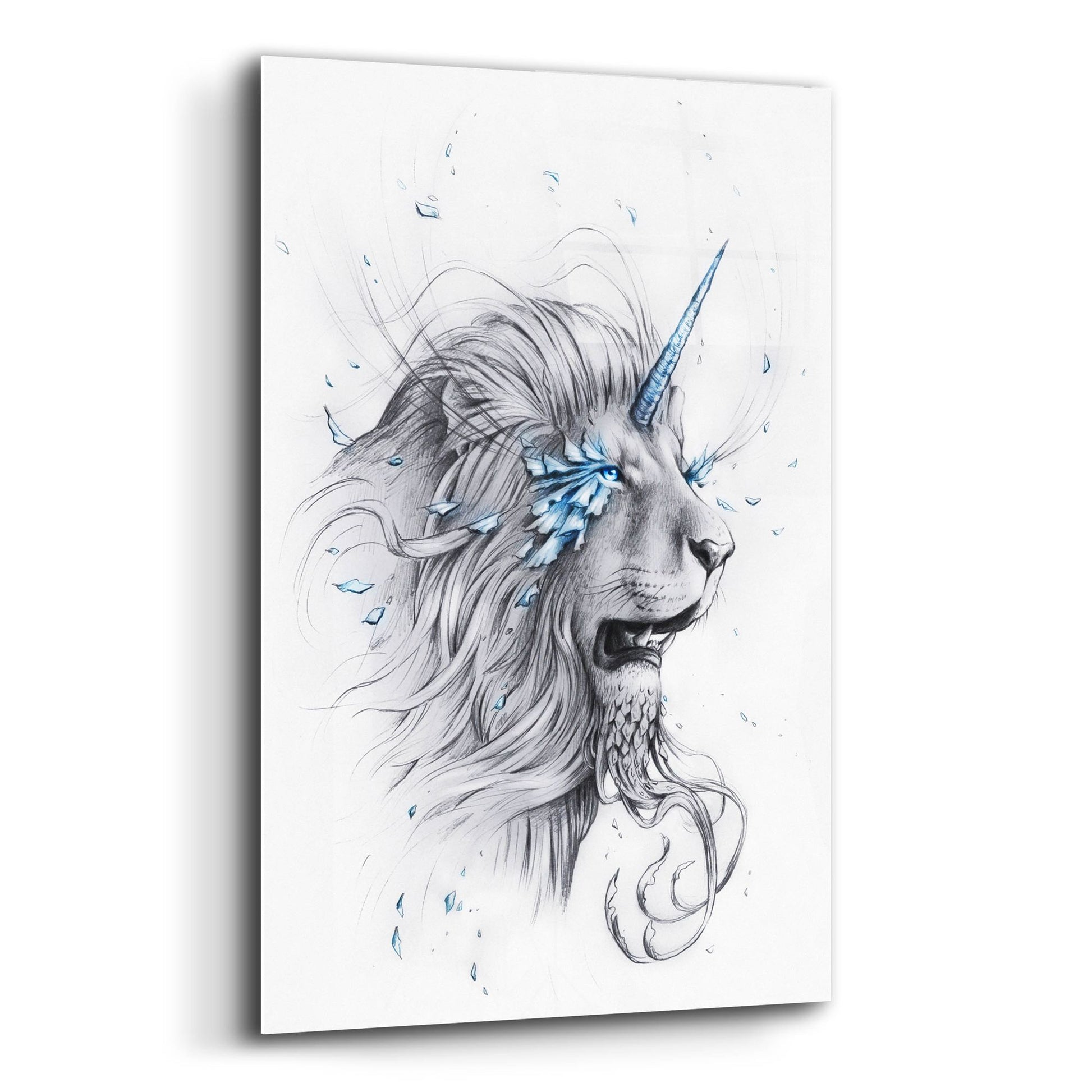 Epic Art 'Lion Soul' by JoJoesArt, Acrylic Glass Wall Art,12x16