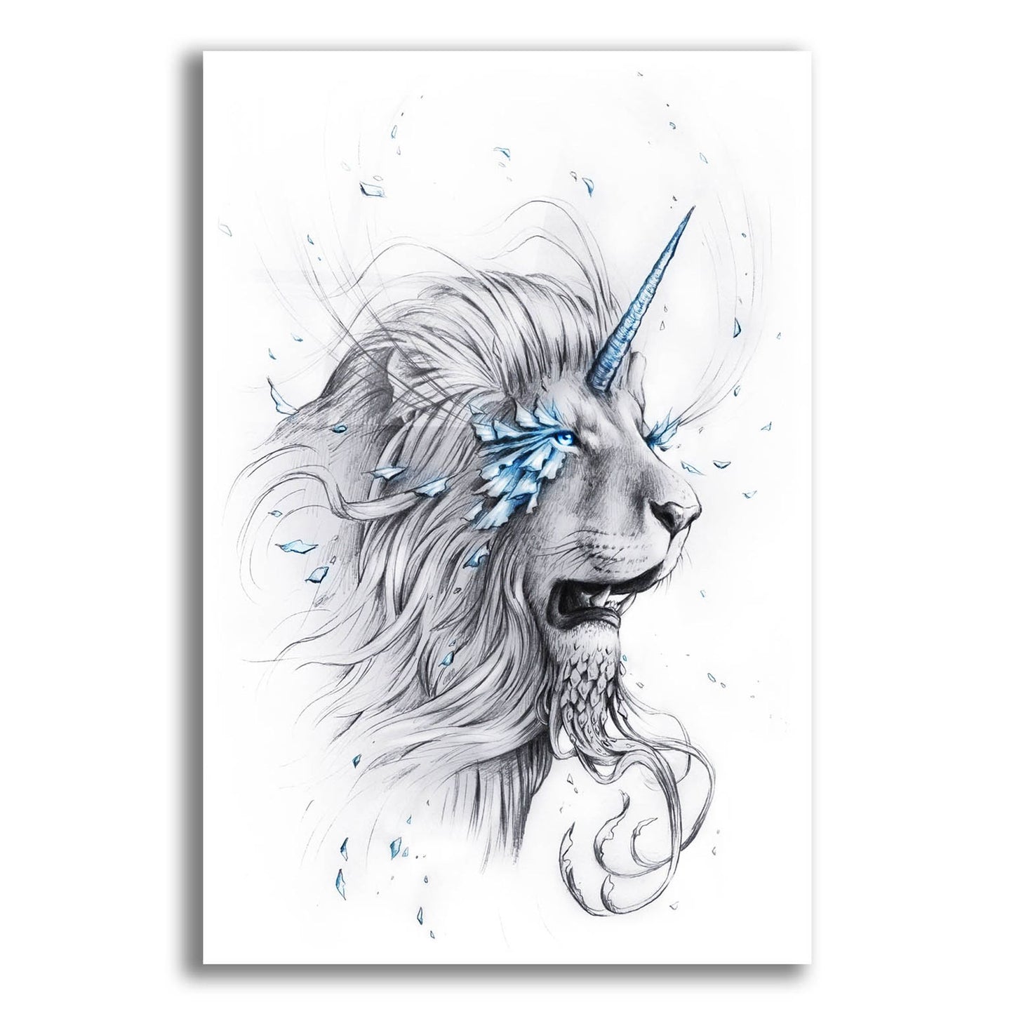 Epic Art 'Lion Soul' by JoJoesArt, Acrylic Glass Wall Art,12x16