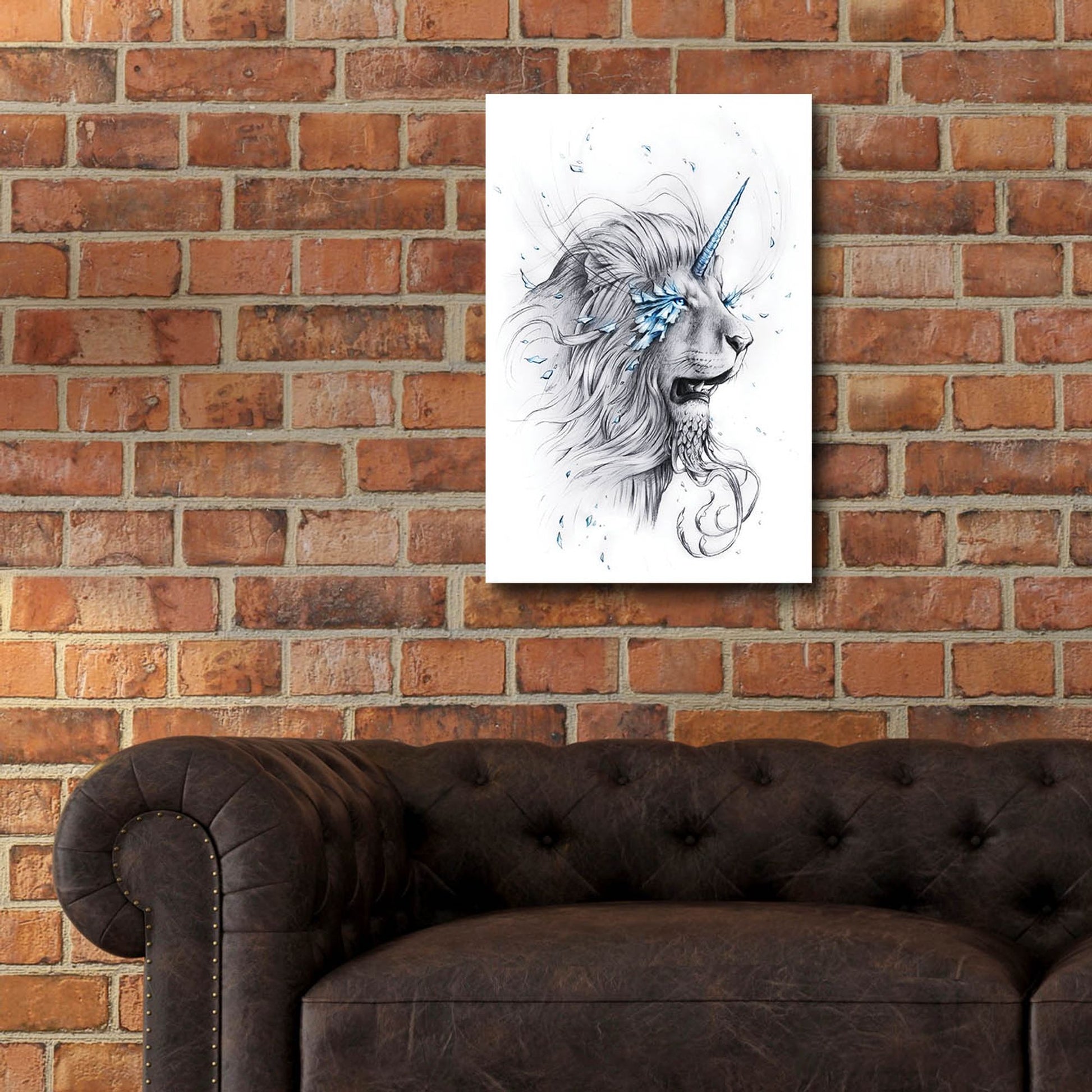 Epic Art 'Lion Soul' by JoJoesArt, Acrylic Glass Wall Art,16x24