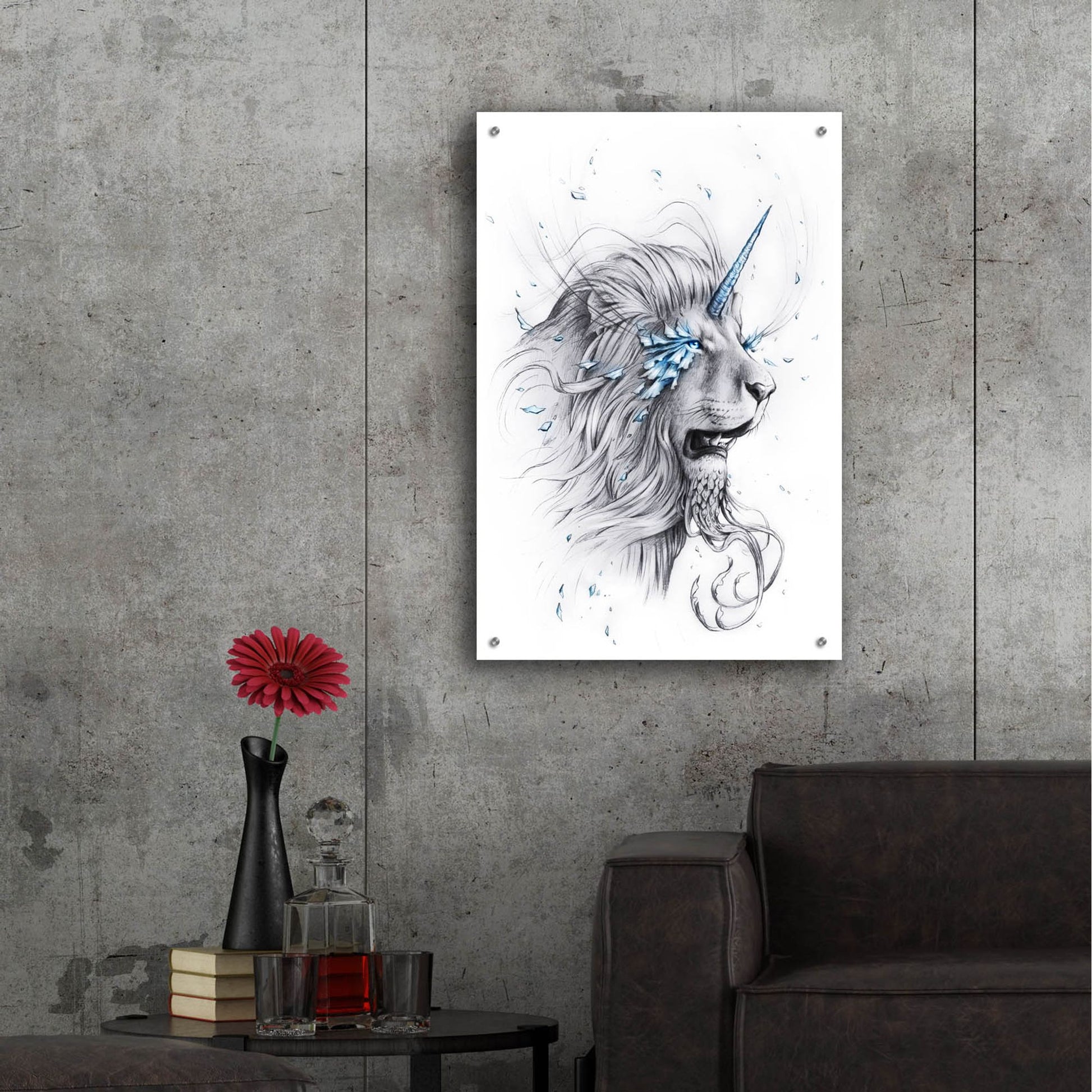Epic Art 'Lion Soul' by JoJoesArt, Acrylic Glass Wall Art,24x36