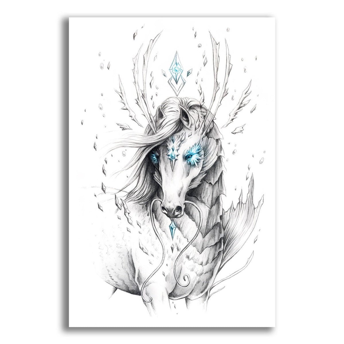 Epic Art 'Sea Horse' by JoJoesArt, Acrylic Glass Wall Art