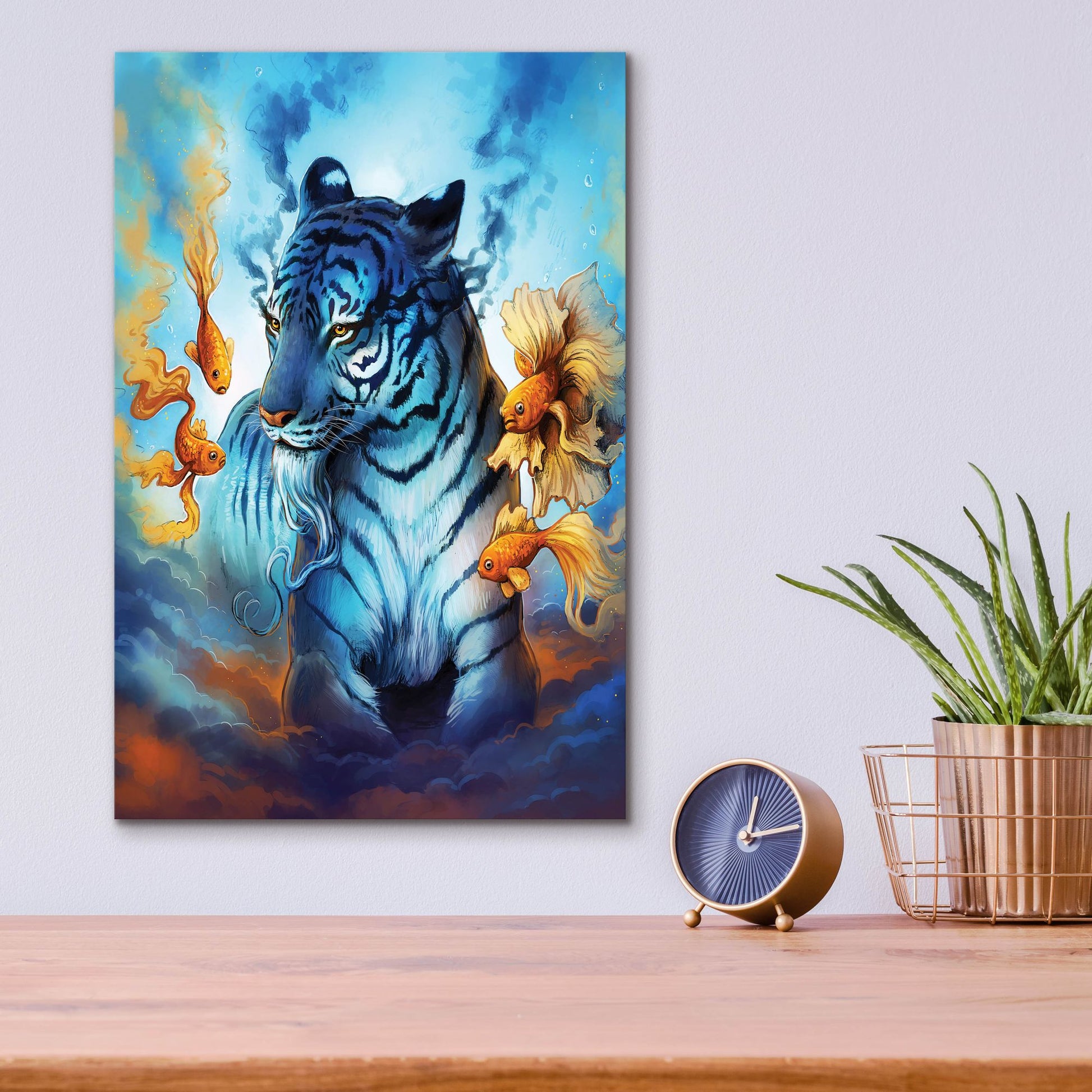 Epic Art 'Tiger Fish' by JoJoesArt, Acrylic Glass Wall Art,12x16