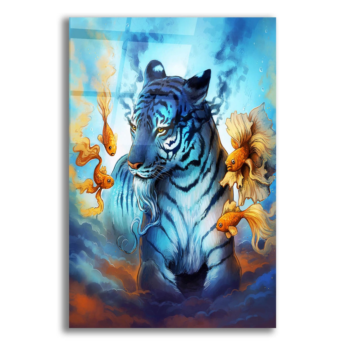 Epic Art 'Tiger Fish' by JoJoesArt, Acrylic Glass Wall Art,16x24