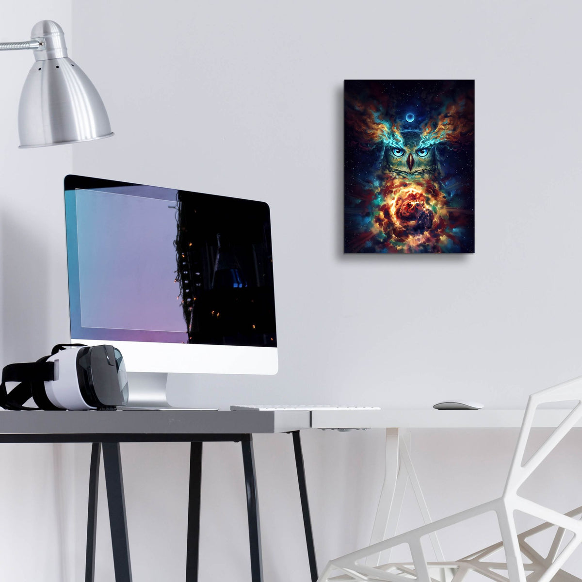 Epic Art 'Aurowla' by JoJoesArt, Acrylic Glass Wall Art,12x16
