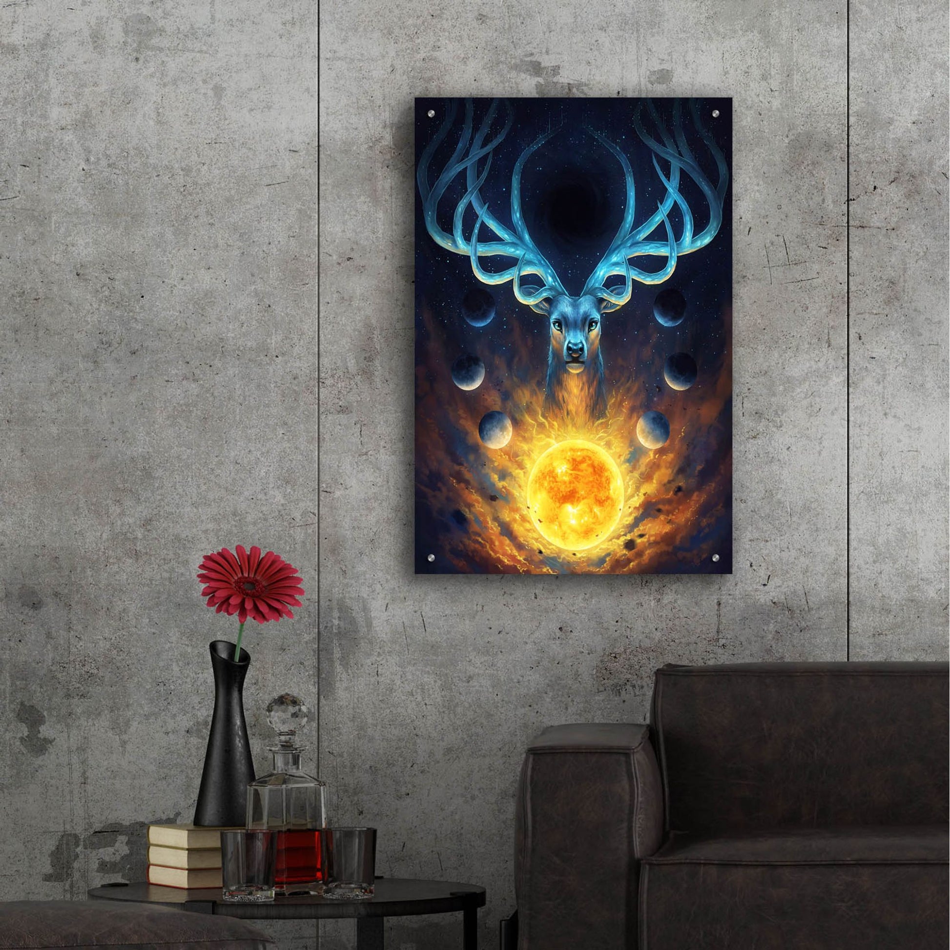 Epic Art 'Celestial' by JoJoesArt, Acrylic Glass Wall Art,24x36