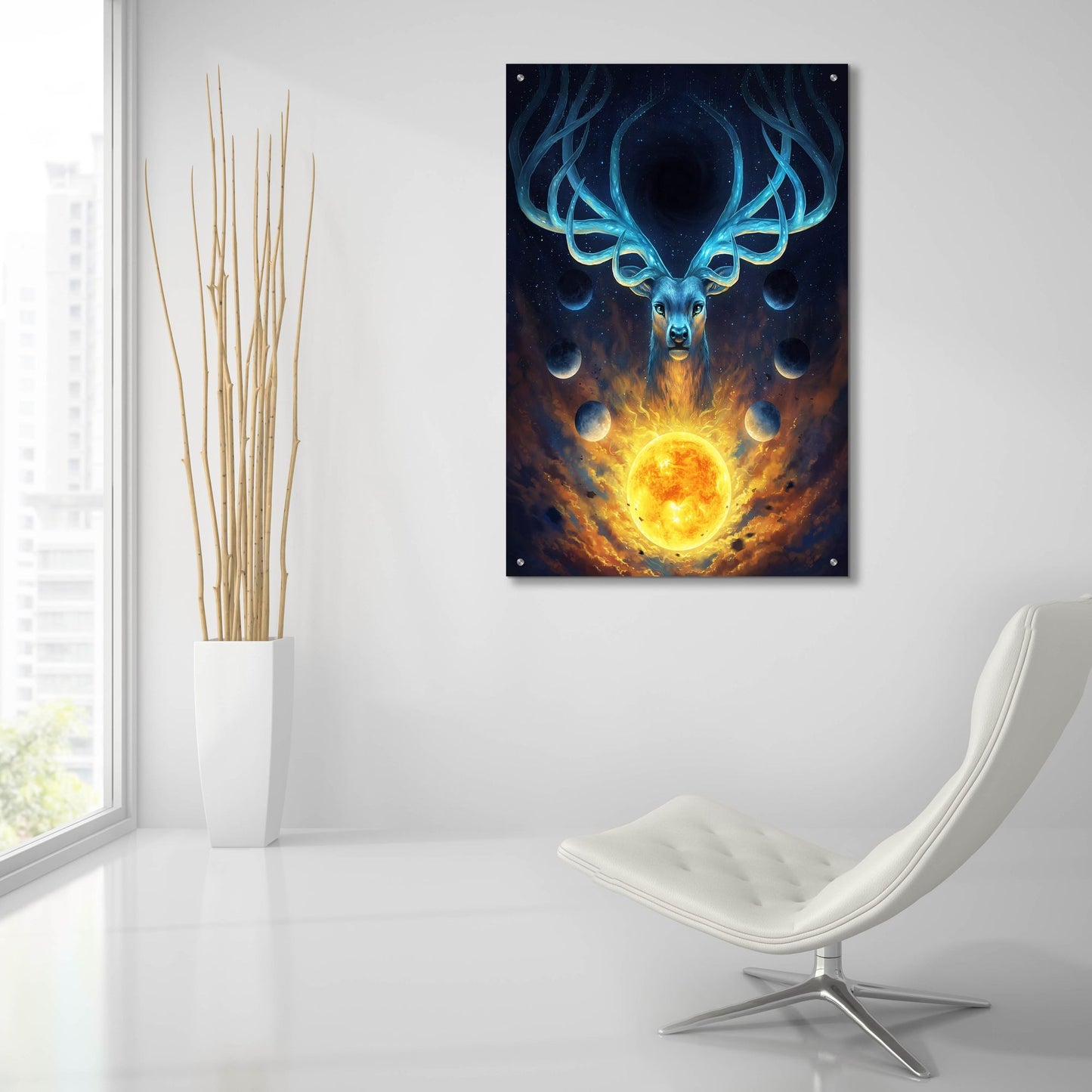 Epic Art 'Celestial' by JoJoesArt, Acrylic Glass Wall Art,24x36