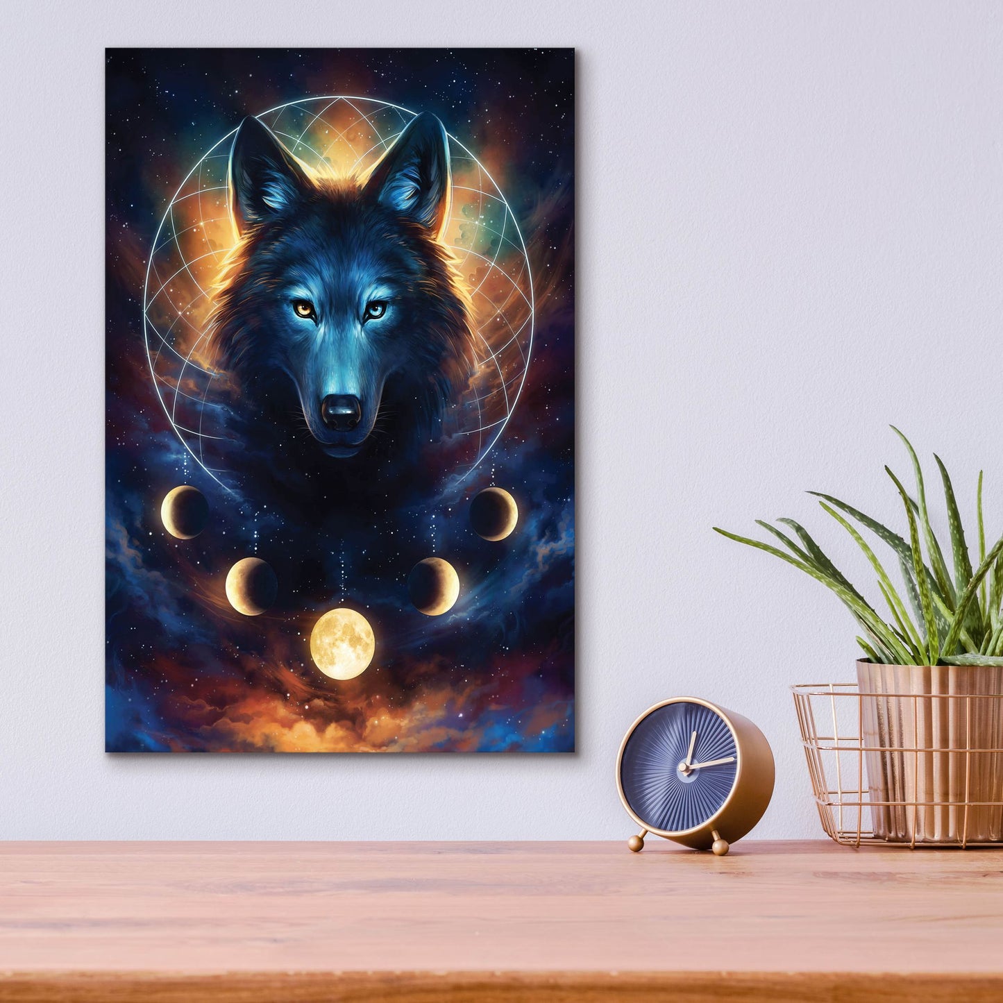 Epic Art 'Dream Catcher Wolf' by JoJoesArt, Acrylic Glass Wall Art,12x16