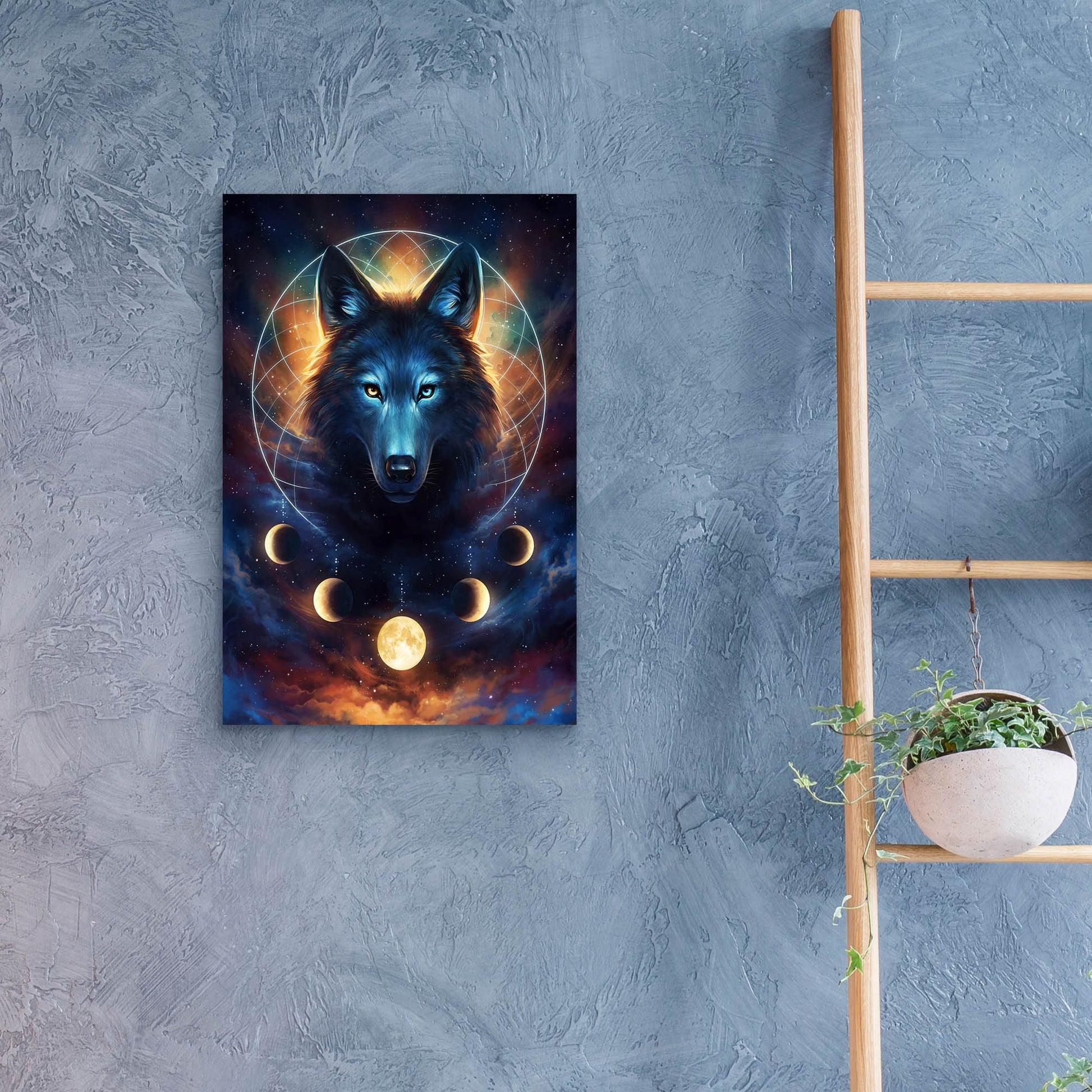 Epic Art 'Dream Catcher Wolf' by JoJoesArt, Acrylic Glass Wall Art,16x24