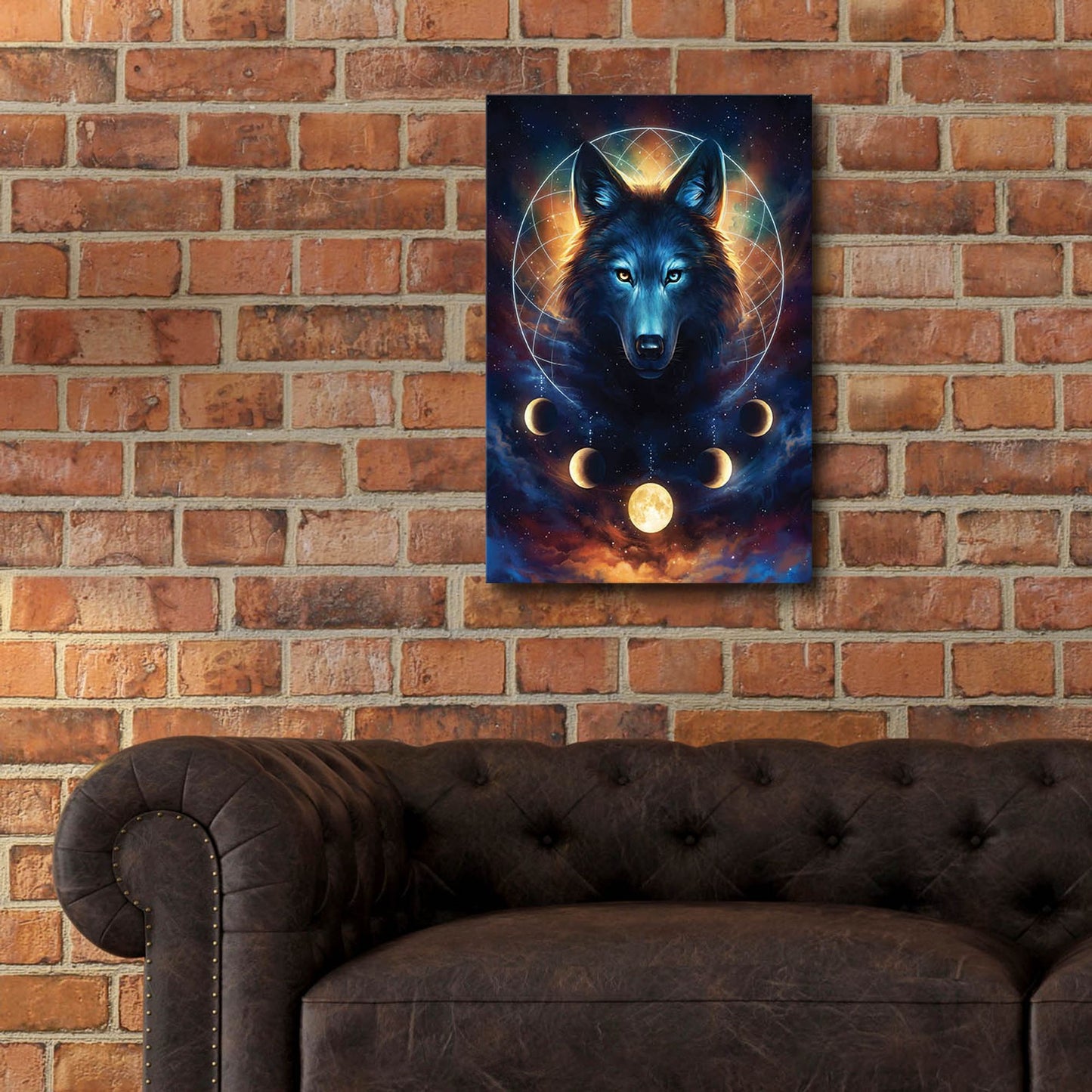 Epic Art 'Dream Catcher Wolf' by JoJoesArt, Acrylic Glass Wall Art,16x24