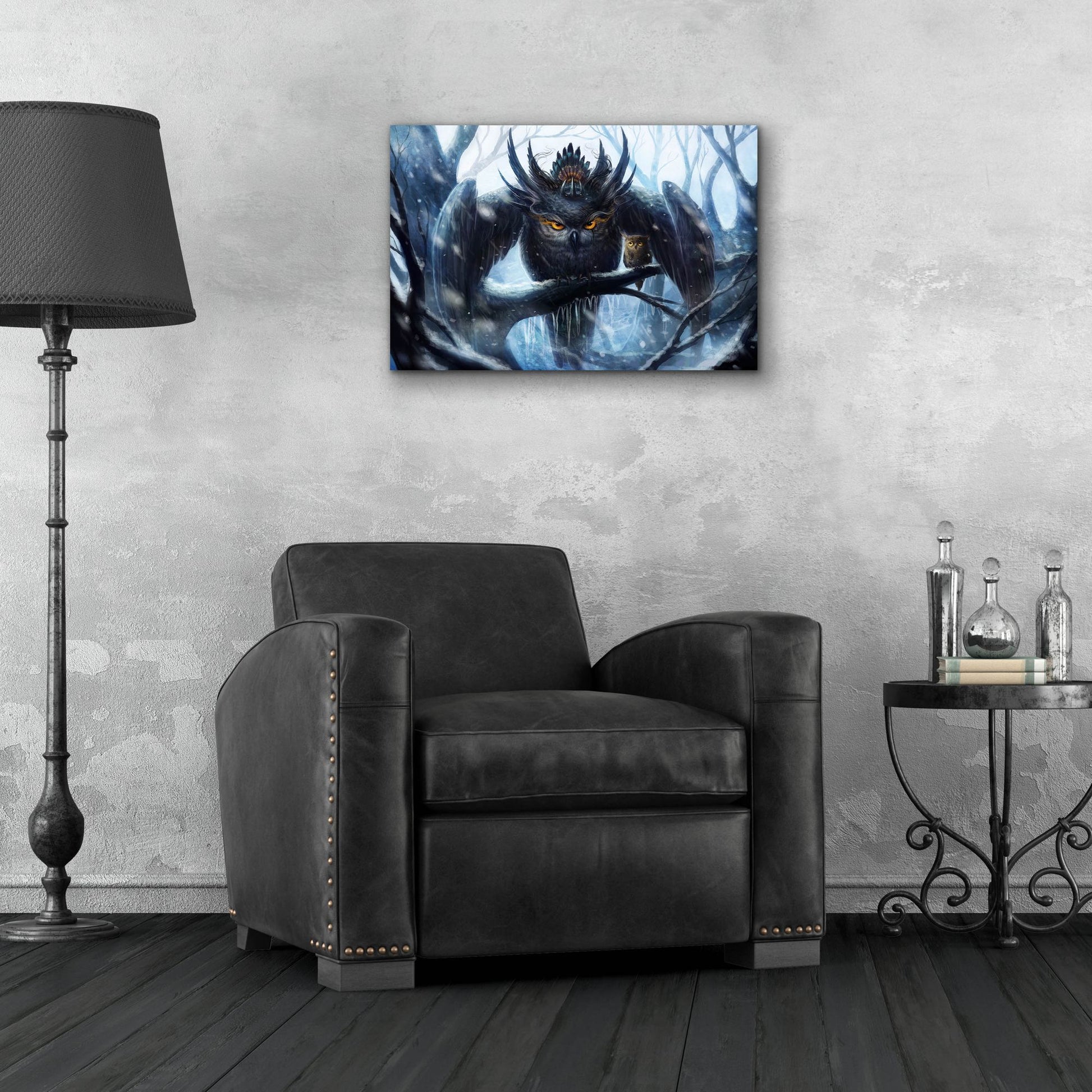 Epic Art 'Mother Owl' by JoJoesArt, Acrylic Glass Wall Art,24x16