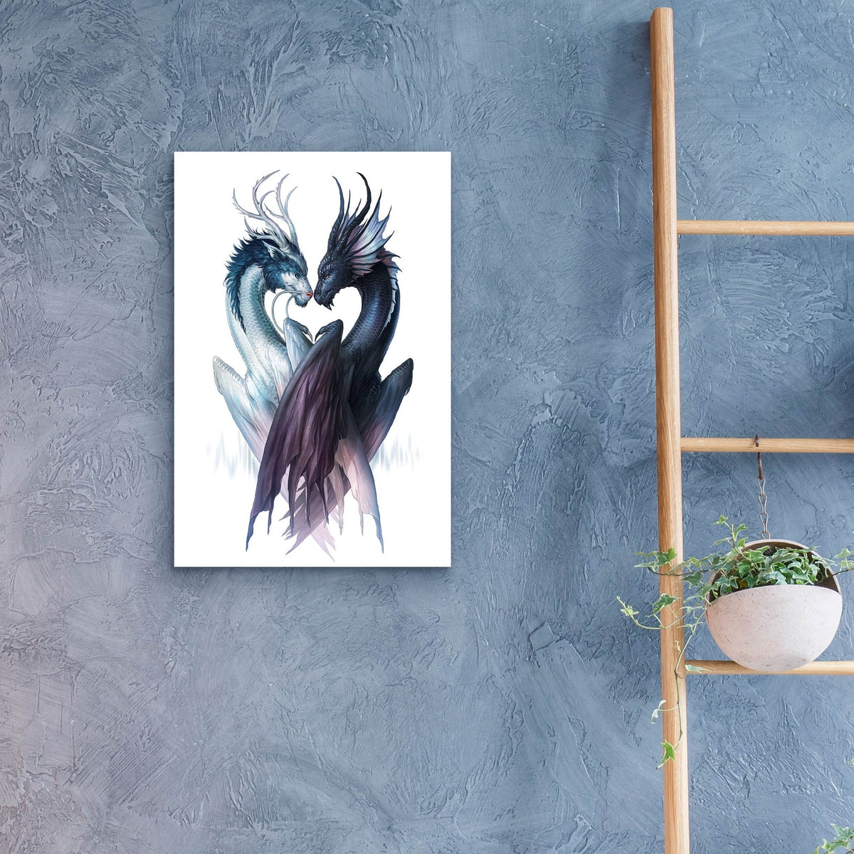 Epic Art 'Yin Yang Dragons' by JoJoesArt, Acrylic Glass Wall Art,16x24