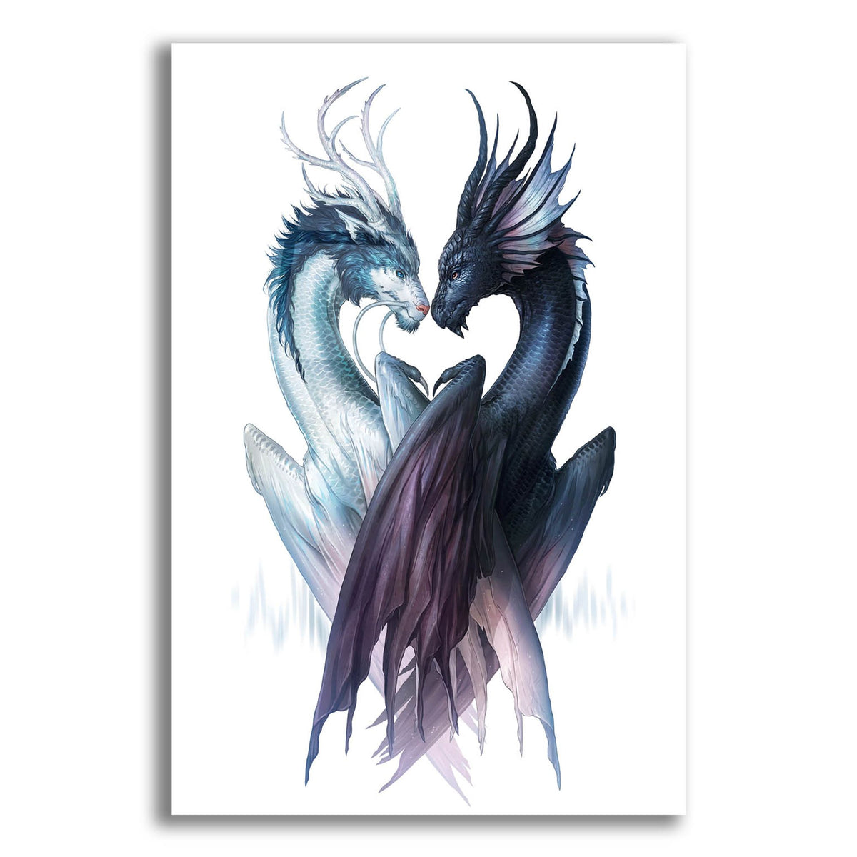 Epic Art 'Yin Yang Dragons' by JoJoesArt, Acrylic Glass Wall Art