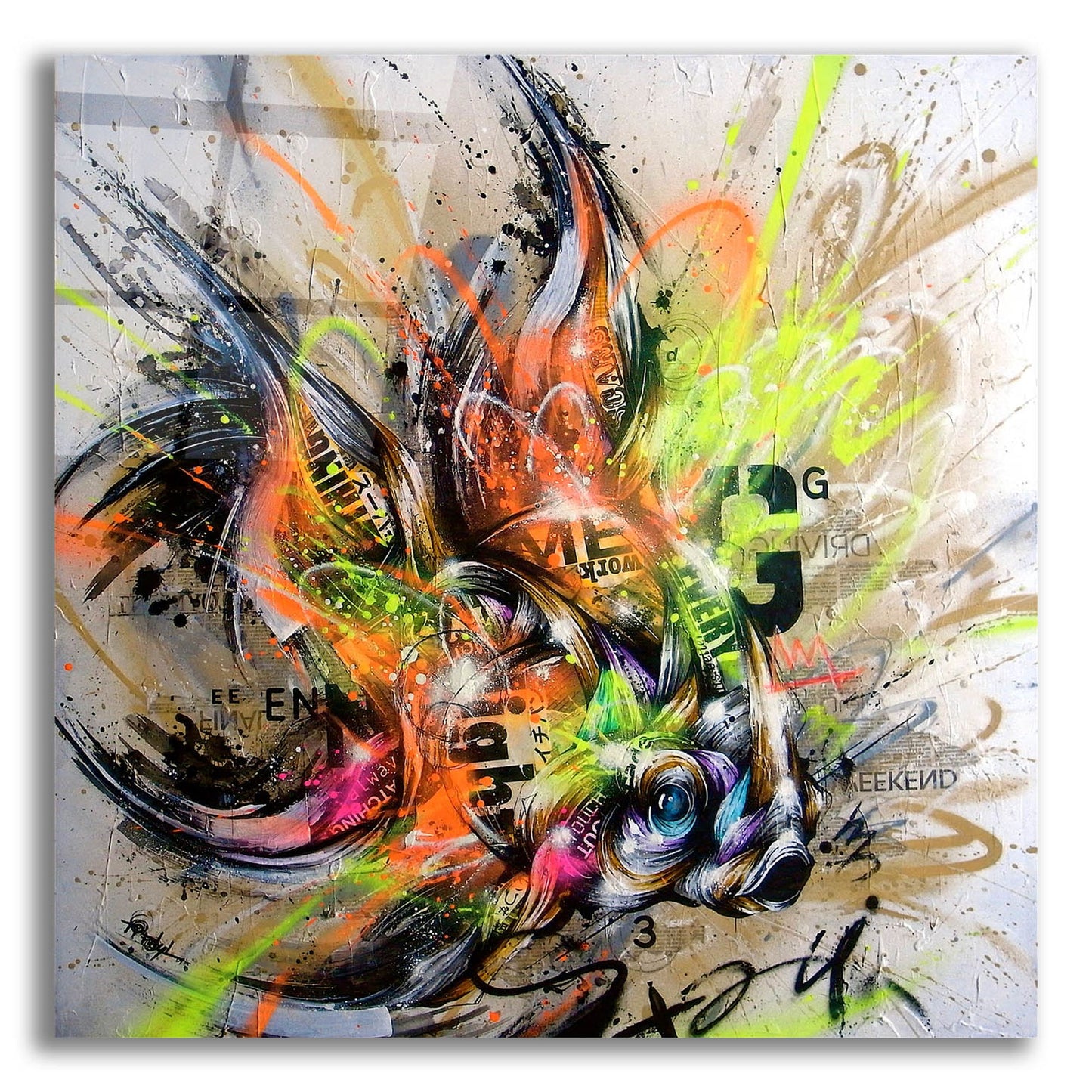 Epic Art 'Golden' by Taka Sudo, Acrylic Glass Wall Art,12x12