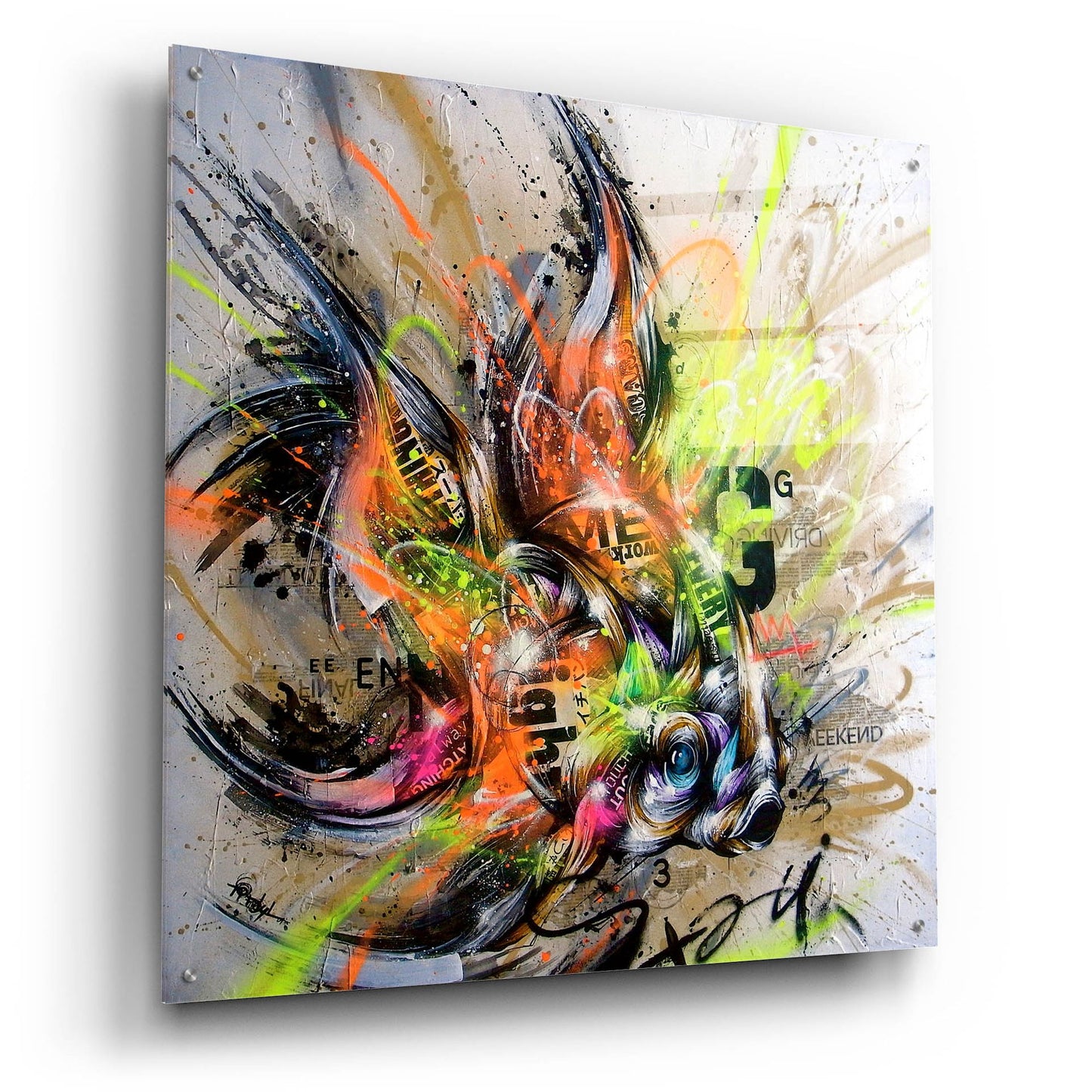 Epic Art 'Golden' by Taka Sudo, Acrylic Glass Wall Art,36x36