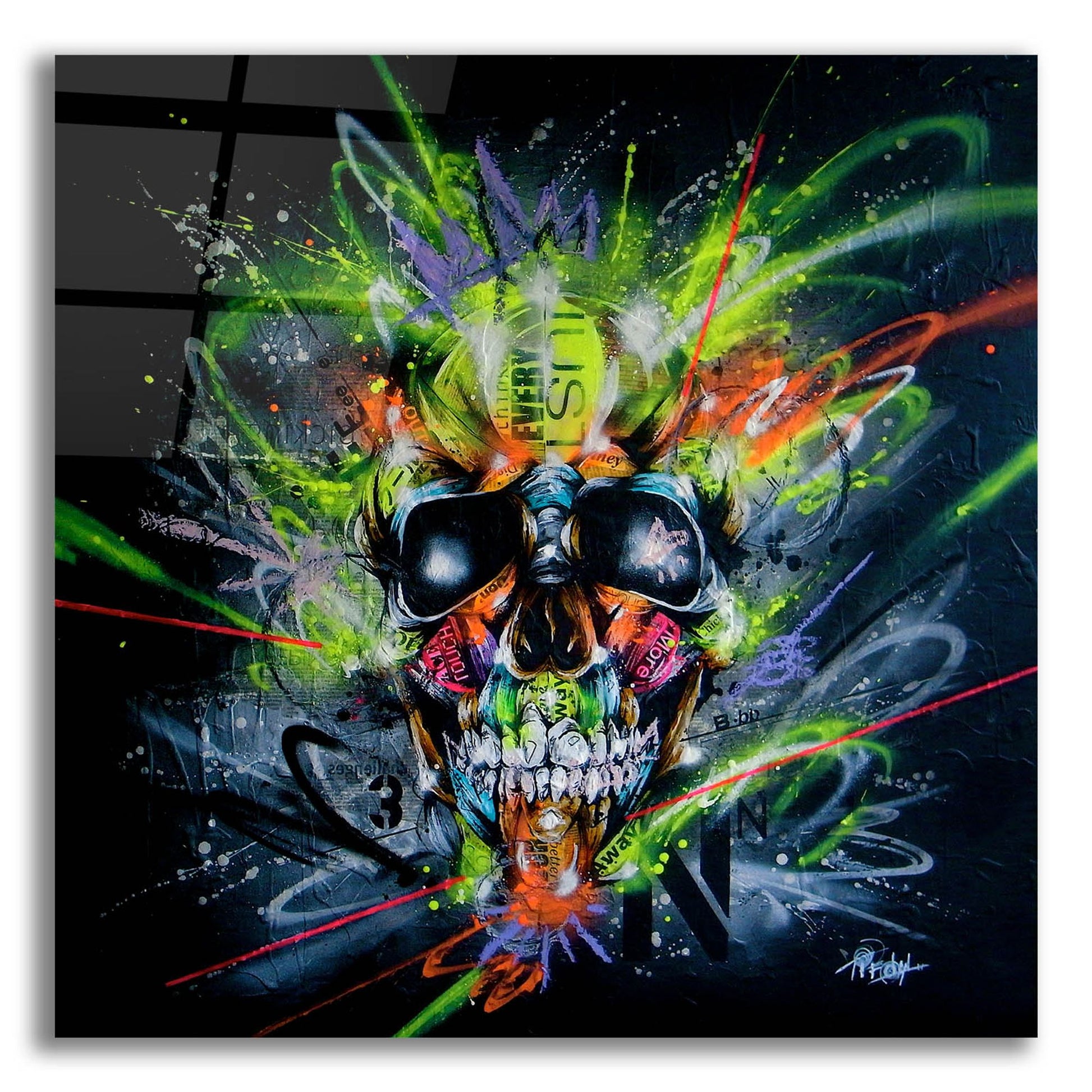 Epic Art 'Neon' by Taka Sudo, Acrylic Glass Wall Art,12x12