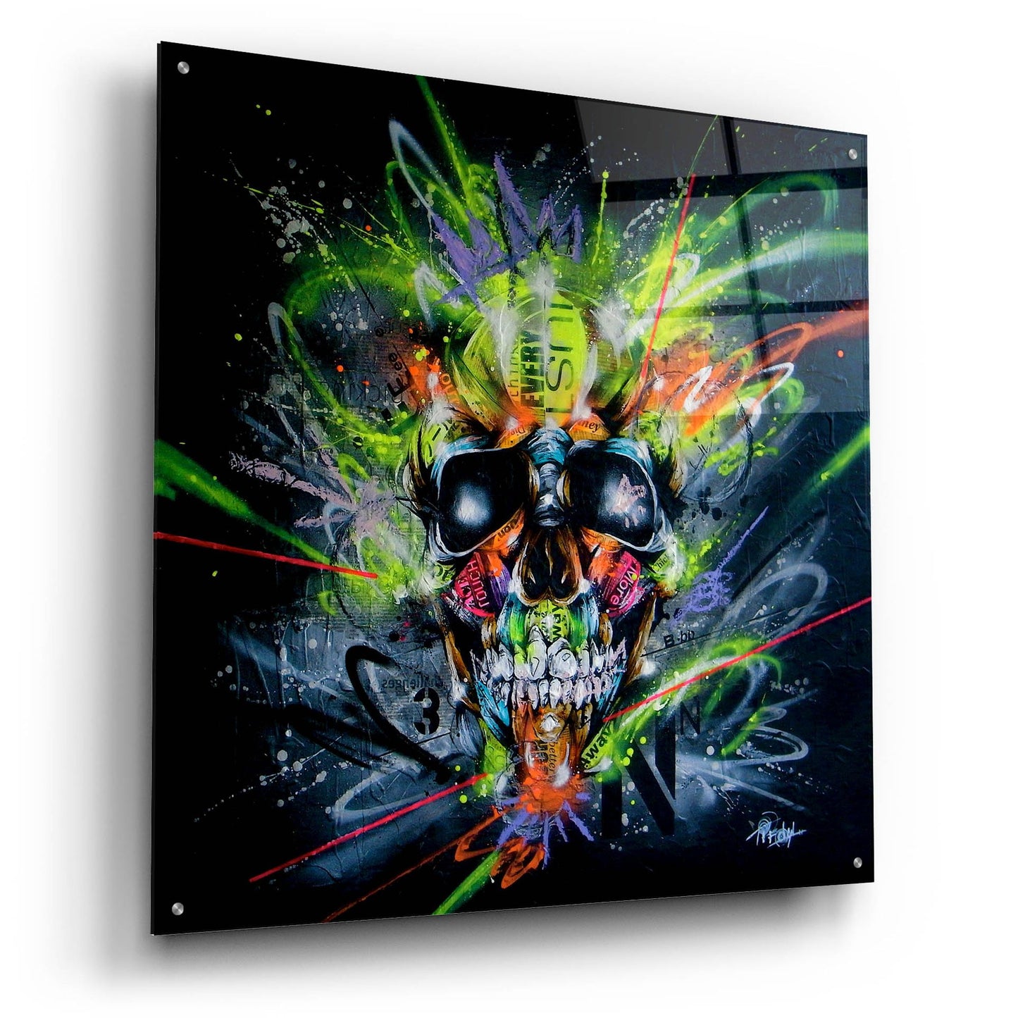 Epic Art 'Neon' by Taka Sudo, Acrylic Glass Wall Art,36x36