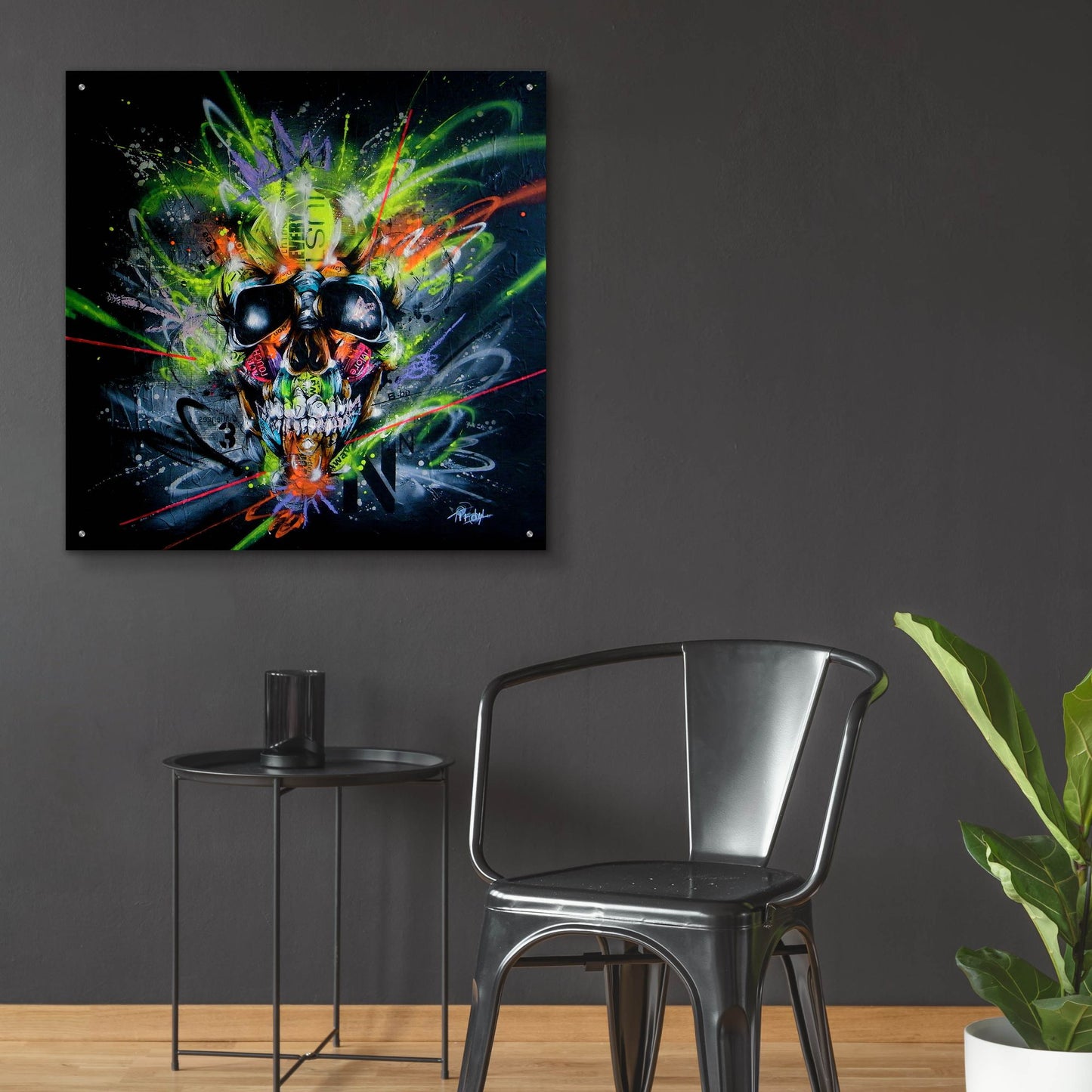 Epic Art 'Neon' by Taka Sudo, Acrylic Glass Wall Art,36x36