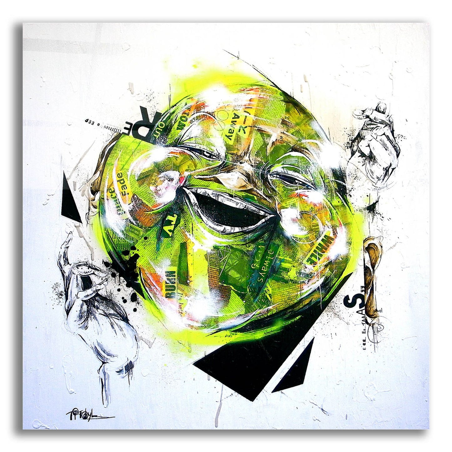 Epic Art 'Relief' by Taka Sudo, Acrylic Glass Wall Art,12x12