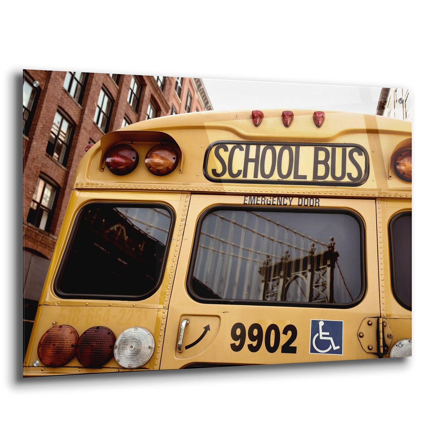 Epic Art 'NYC School Bus' by Nina Papiorek, Acrylic Glass Wall Art,36x24