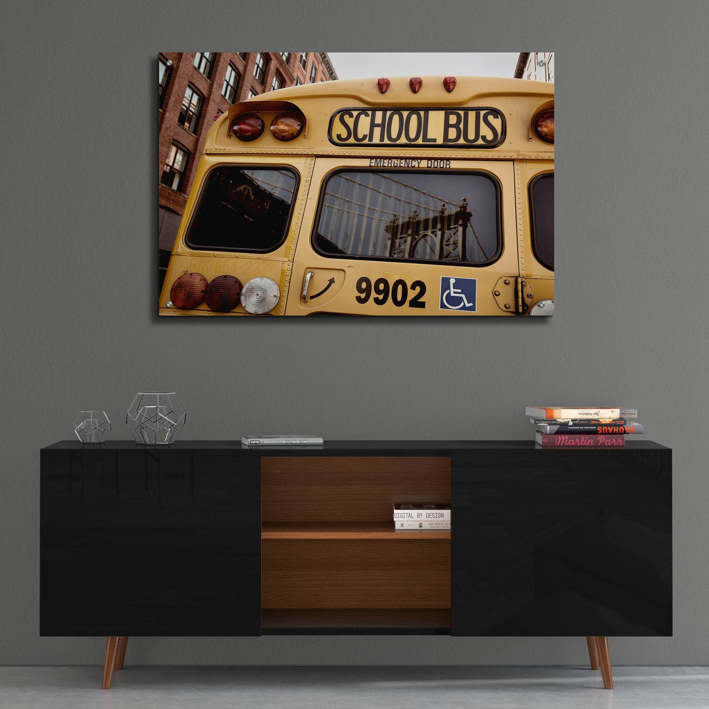 Epic Art 'NYC School Bus' by Nina Papiorek, Acrylic Glass Wall Art,36x24