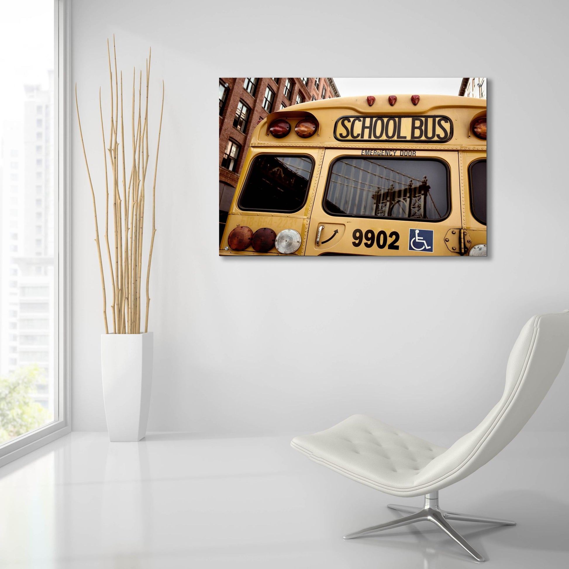 Epic Art 'NYC School Bus' by Nina Papiorek, Acrylic Glass Wall Art,36x24