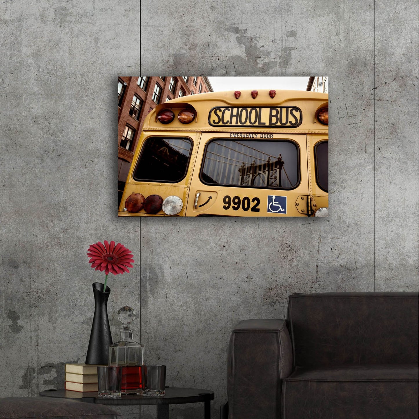 Epic Art 'NYC School Bus' by Nina Papiorek, Acrylic Glass Wall Art,36x24