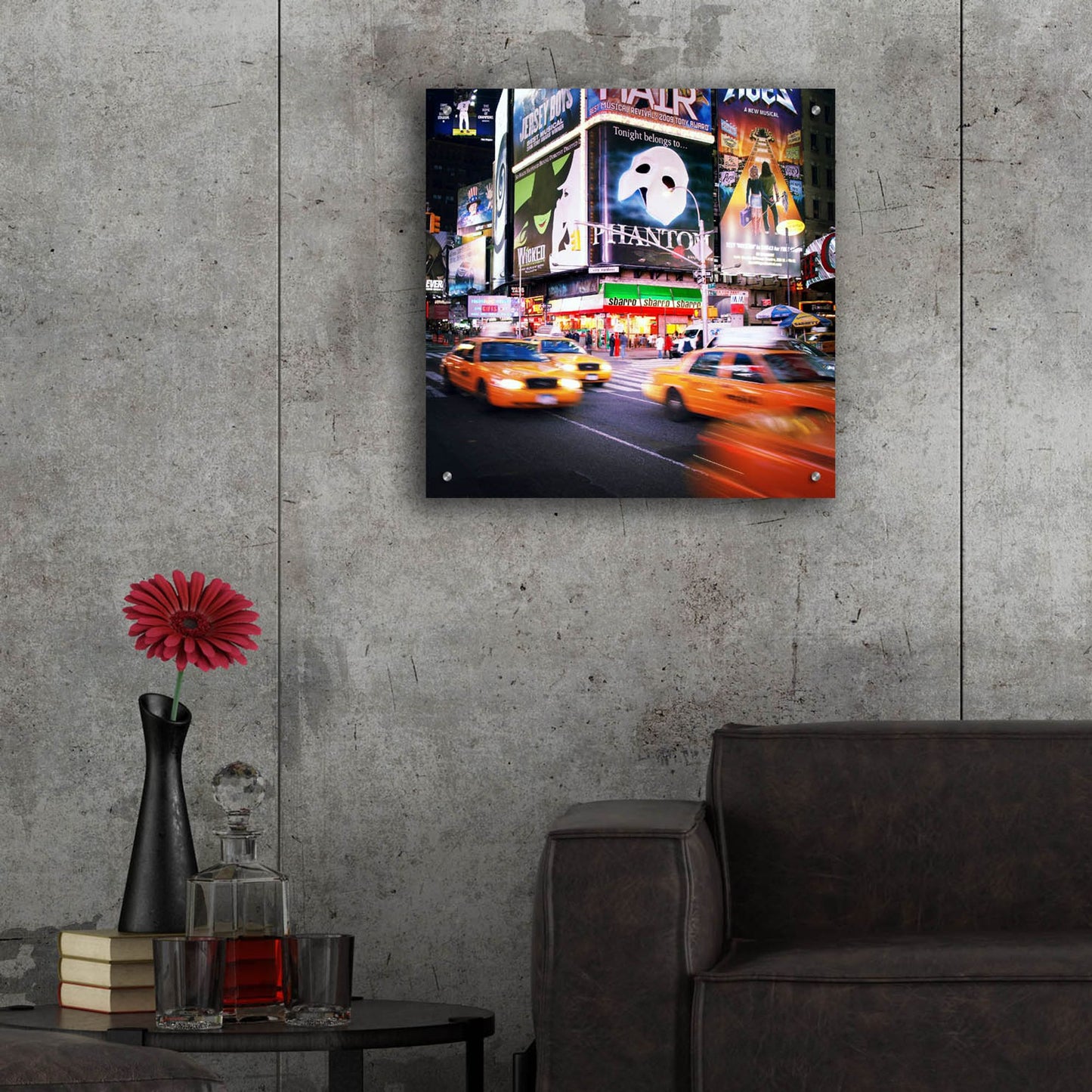 Epic Art 'NYC Taxi Taxi' by Nina Papiorek, Acrylic Glass Wall Art,24x24