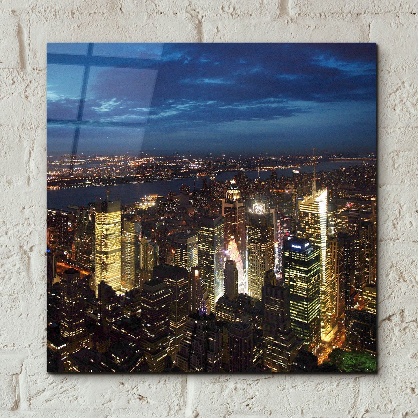 Epic Art 'NYC Times Square' by Nina Papiorek, Acrylic Glass Wall Art,12x12