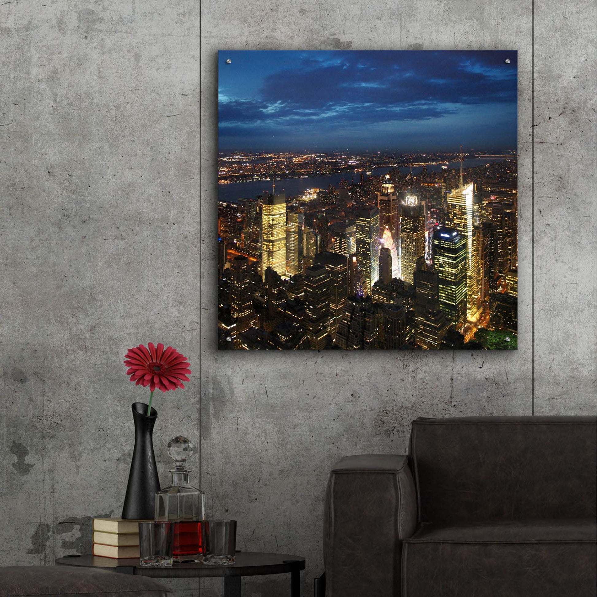 Epic Art 'NYC Times Square' by Nina Papiorek, Acrylic Glass Wall Art,36x36