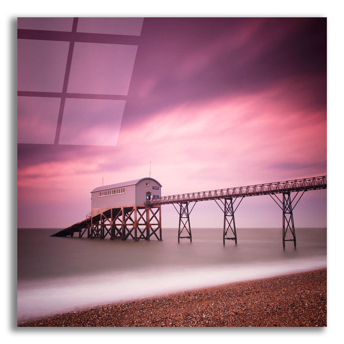 Epic Art 'Selsey Lifeboat Station' by Nina Papiorek, Acrylic Glass Wall Art,12x12