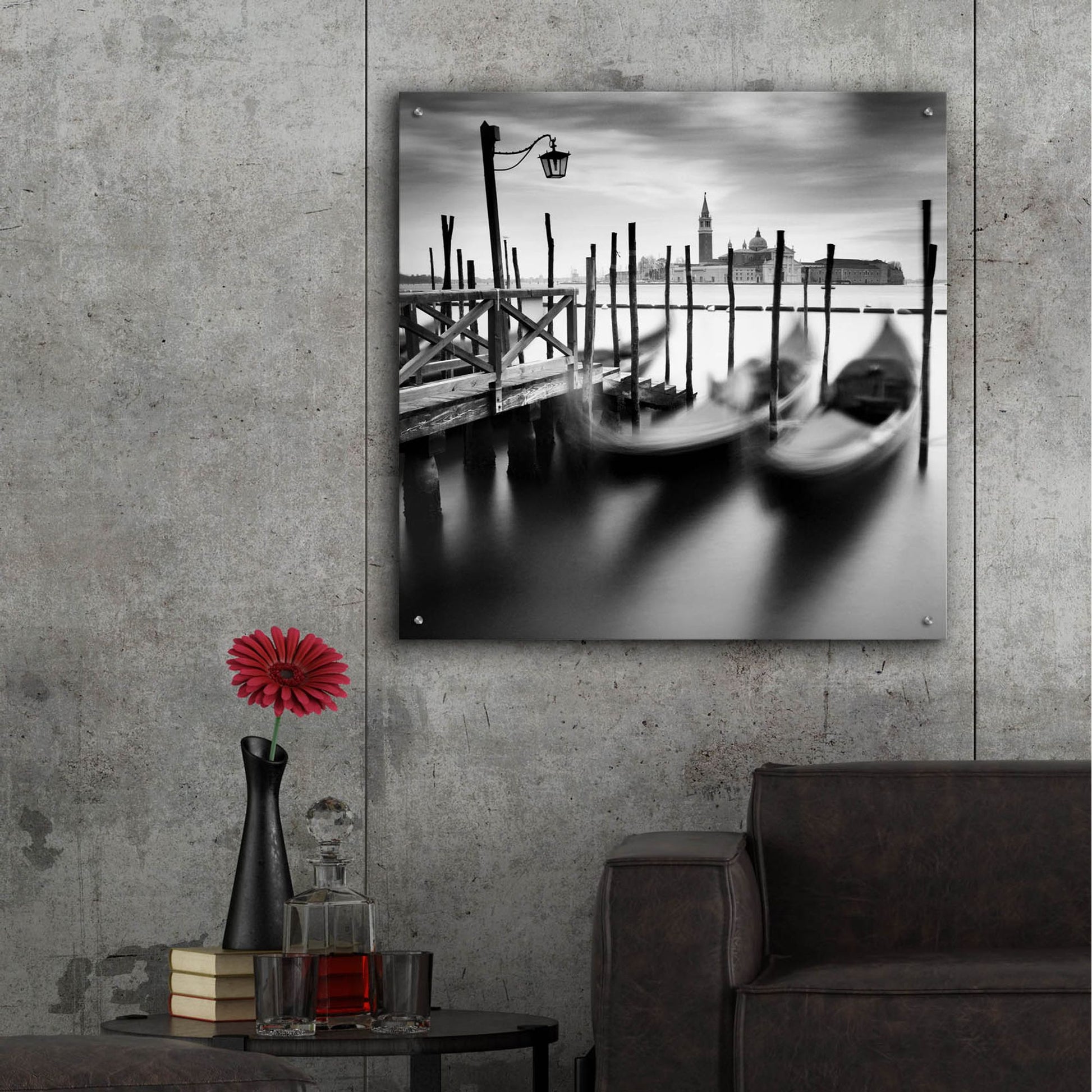 Epic Art 'Venice Gondolas' by Nina Papiorek, Acrylic Glass Wall Art,36x36