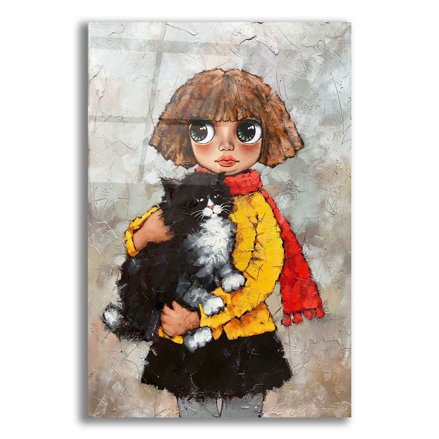 Epic Art 'Charlie the Cat' by Alexander Gunin, Acrylic Glass Wall Art,12x16