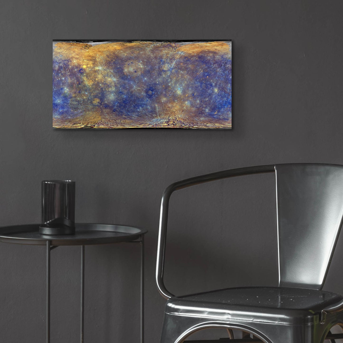 Epic Art 'Enhanced Color Mercury Map by NASA' by Epic Portfolio, Acrylic Glass Wall Art,24x12