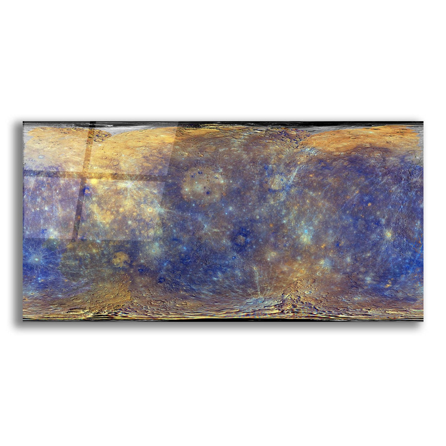 Epic Art 'Enhanced Color Mercury Map by NASA' by Epic Portfolio, Acrylic Glass Wall Art,24x12