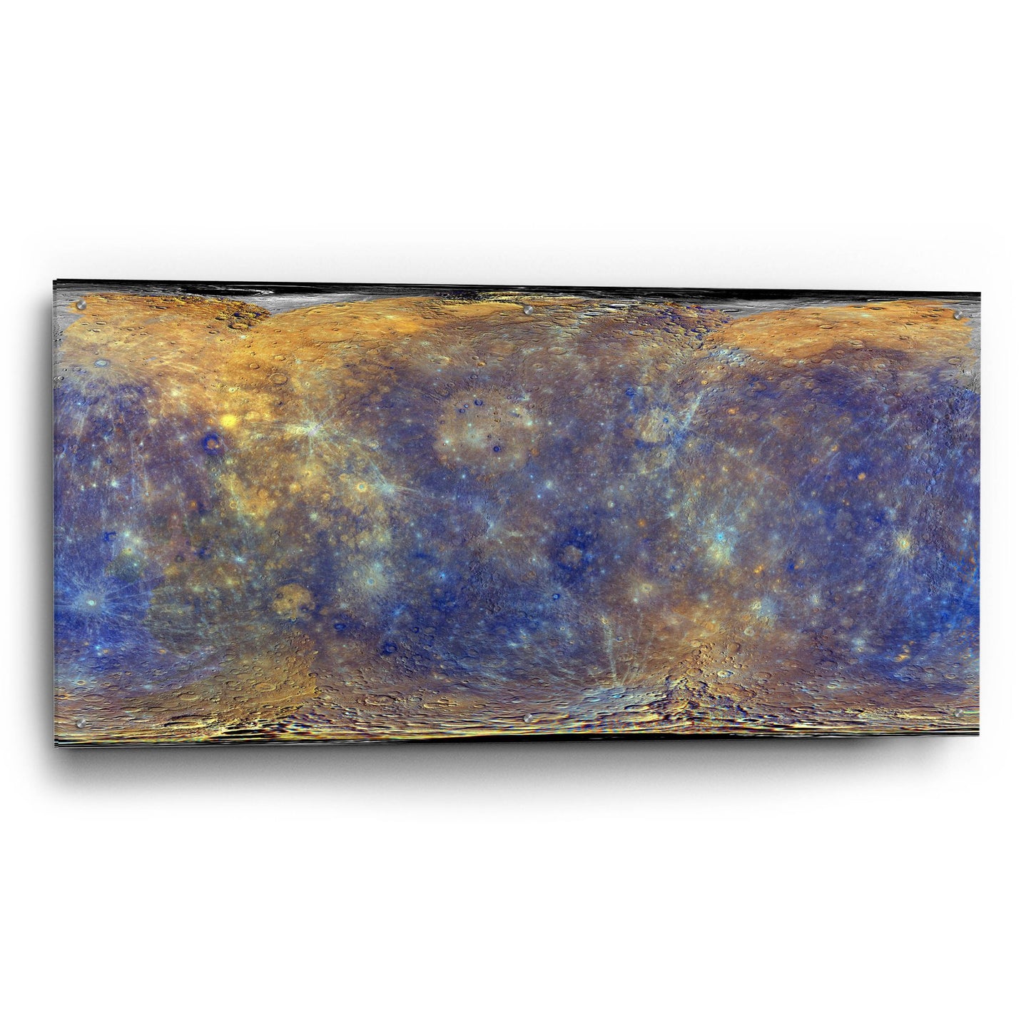 Epic Art 'Enhanced Color Mercury Map by NASA' by Epic Portfolio, Acrylic Glass Wall Art,48x24