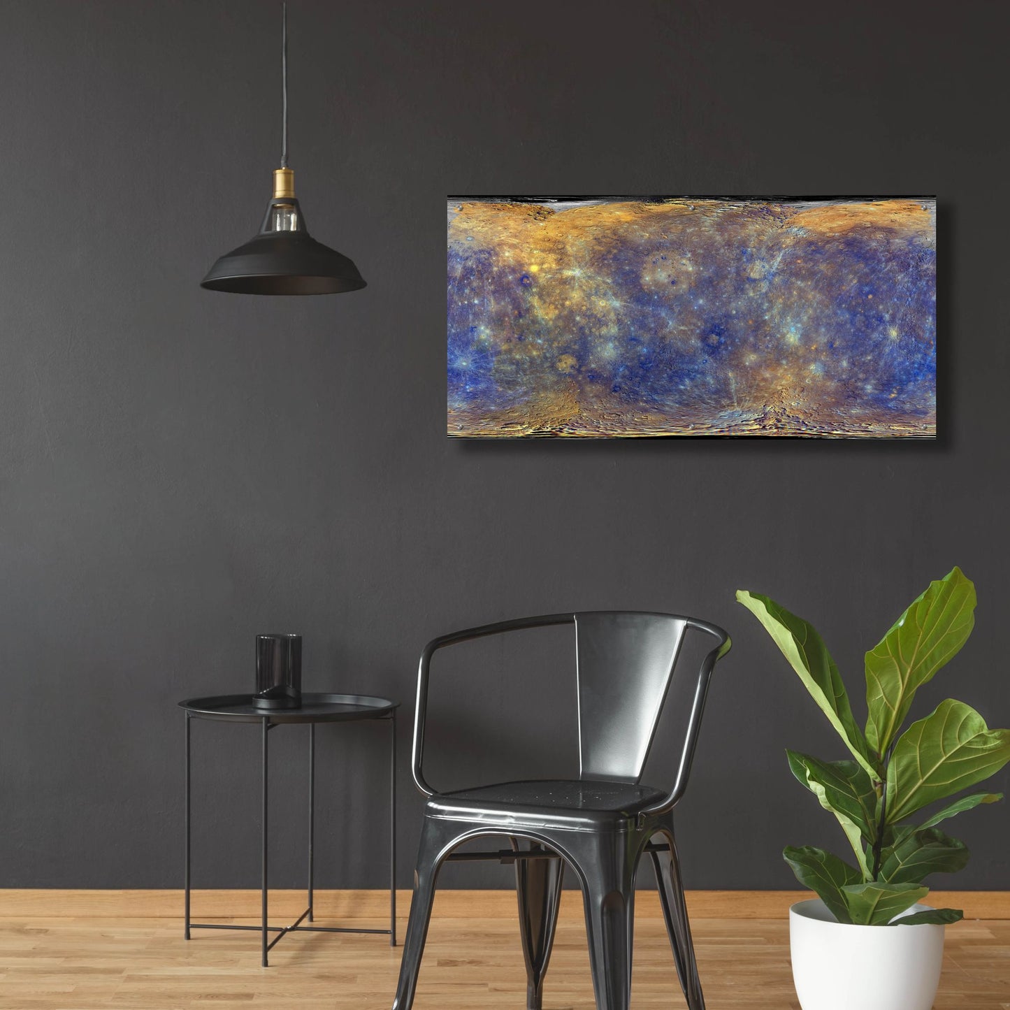 Epic Art 'Enhanced Color Mercury Map by NASA' by Epic Portfolio, Acrylic Glass Wall Art,48x24