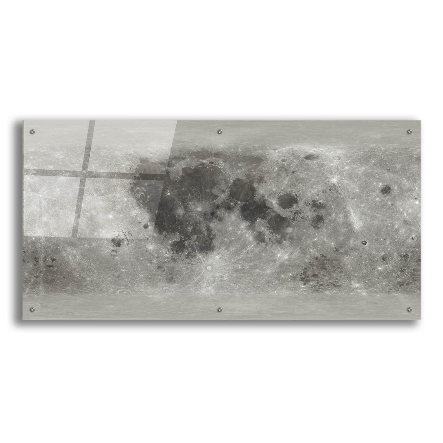 Epic Art 'Moon Map by NASA' by Epic Portfolio, Acrylic Glass Wall Art,48x24