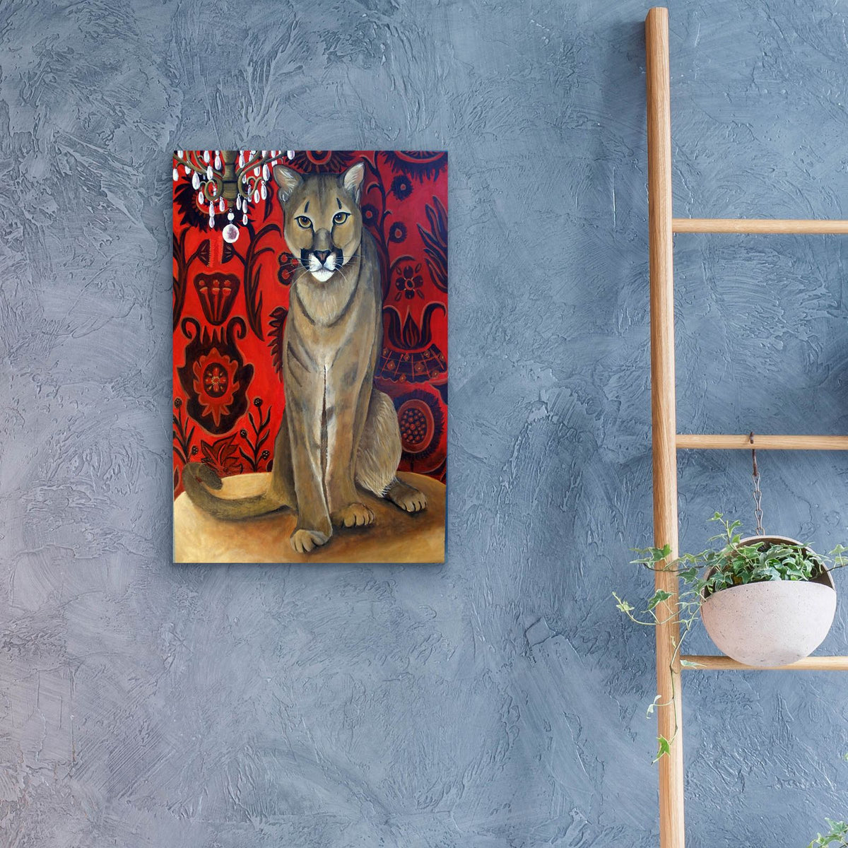 Best Cougar 2 by Catherine A Nolin - 16x24 acrylic wall art in a room