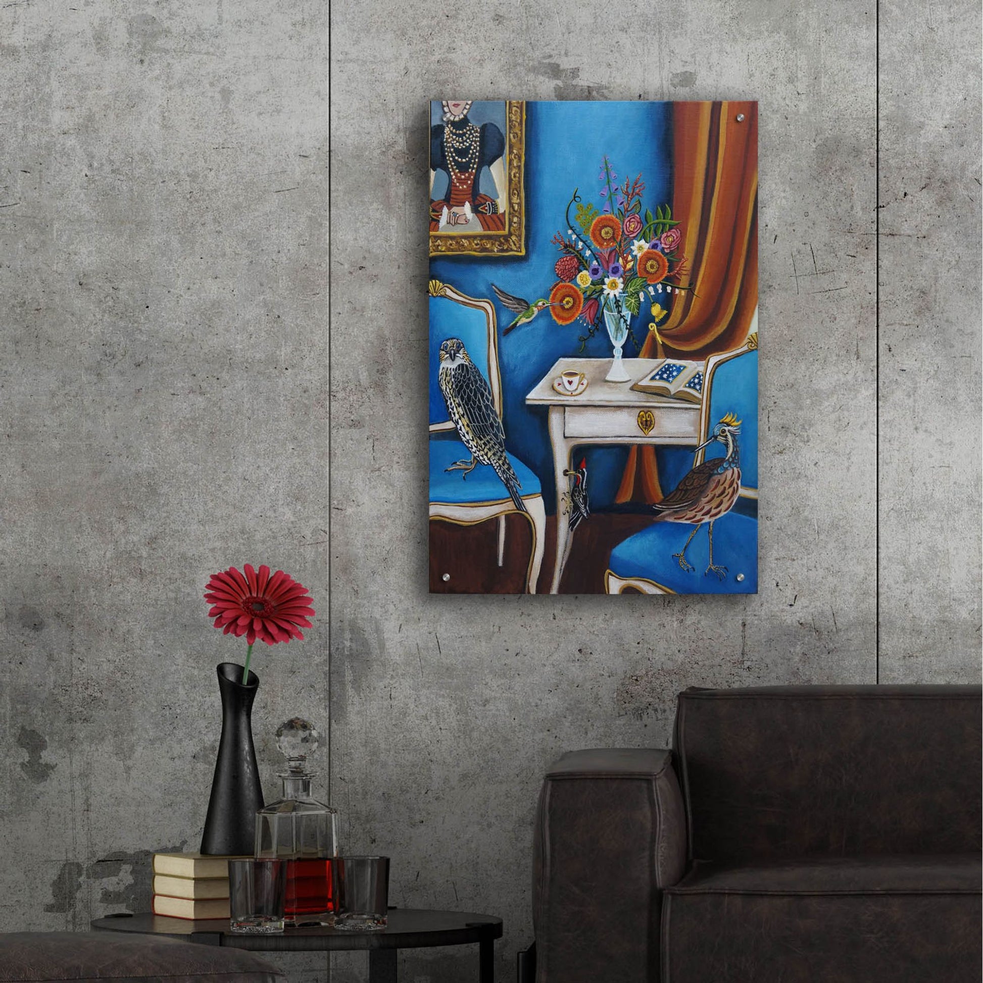 Epic Art 'Bird House' by Catherine A Nolin, Acrylic Glass Wall Art,24x36