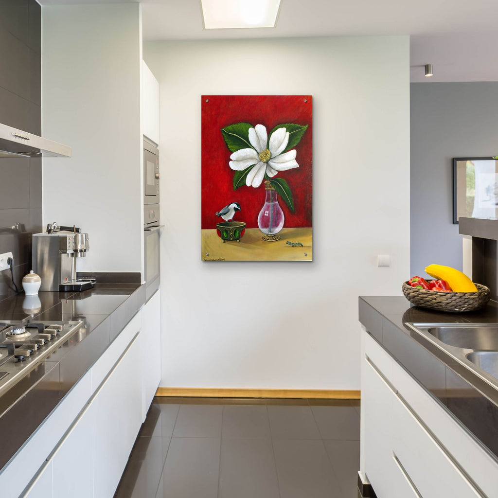 Chickadee by Catherine A Nolin - 24x36 acrylic wall art in a room