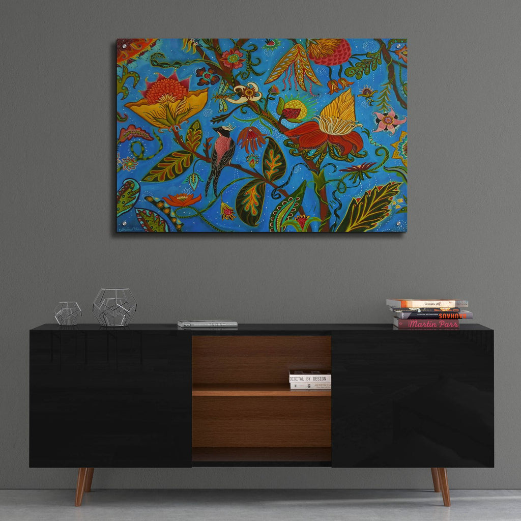 Flowers Gone Wild by Catherine A Nolin - 36x24 acrylic wall art in a room