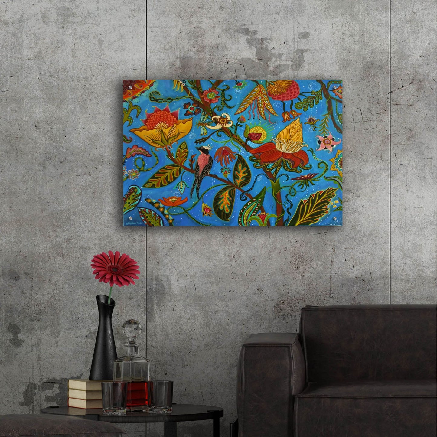 Epic Art 'Flowers Gone Wild' by Catherine A Nolin, Acrylic Glass Wall Art,36x24