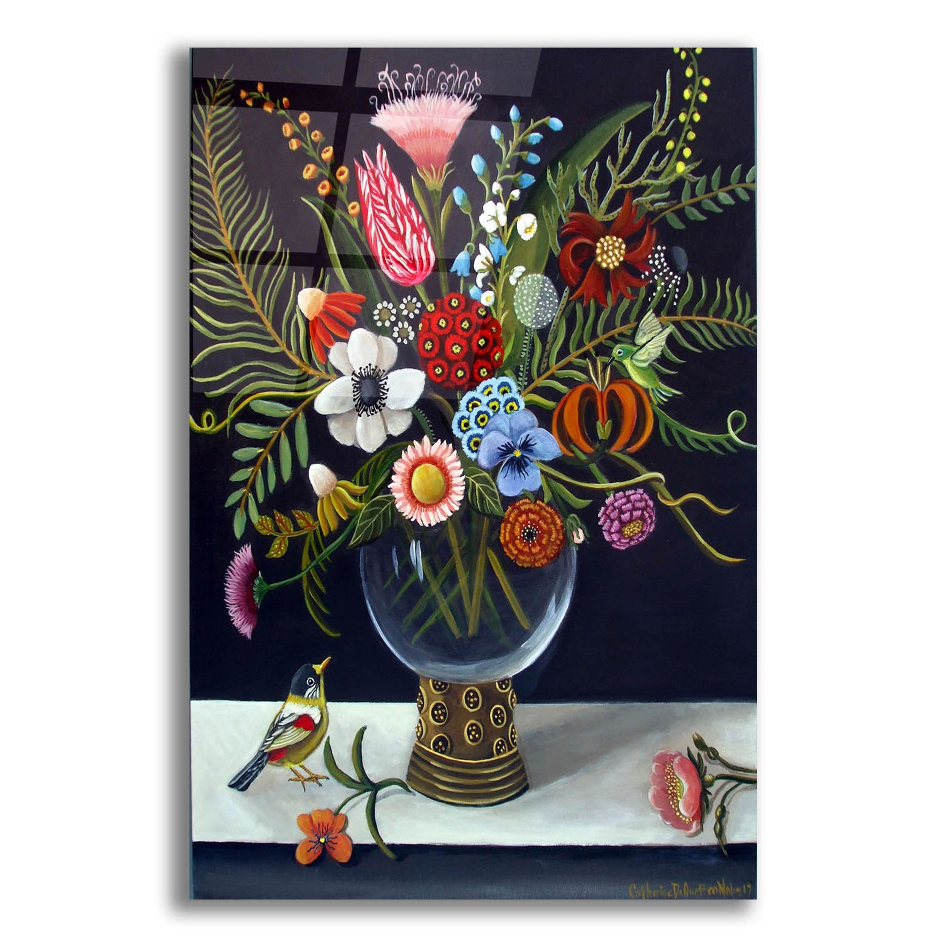 Epic Art 'Floral Best' by Catherine A Nolin, Acrylic Glass Wall Art,12x16